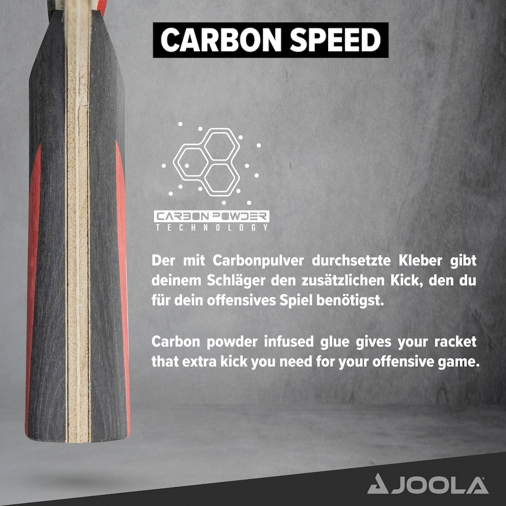 Joola Tischtennisschläger »TT-Set Duo Carbon«, (Set, mit Bällen-mit Schlägerhülle)