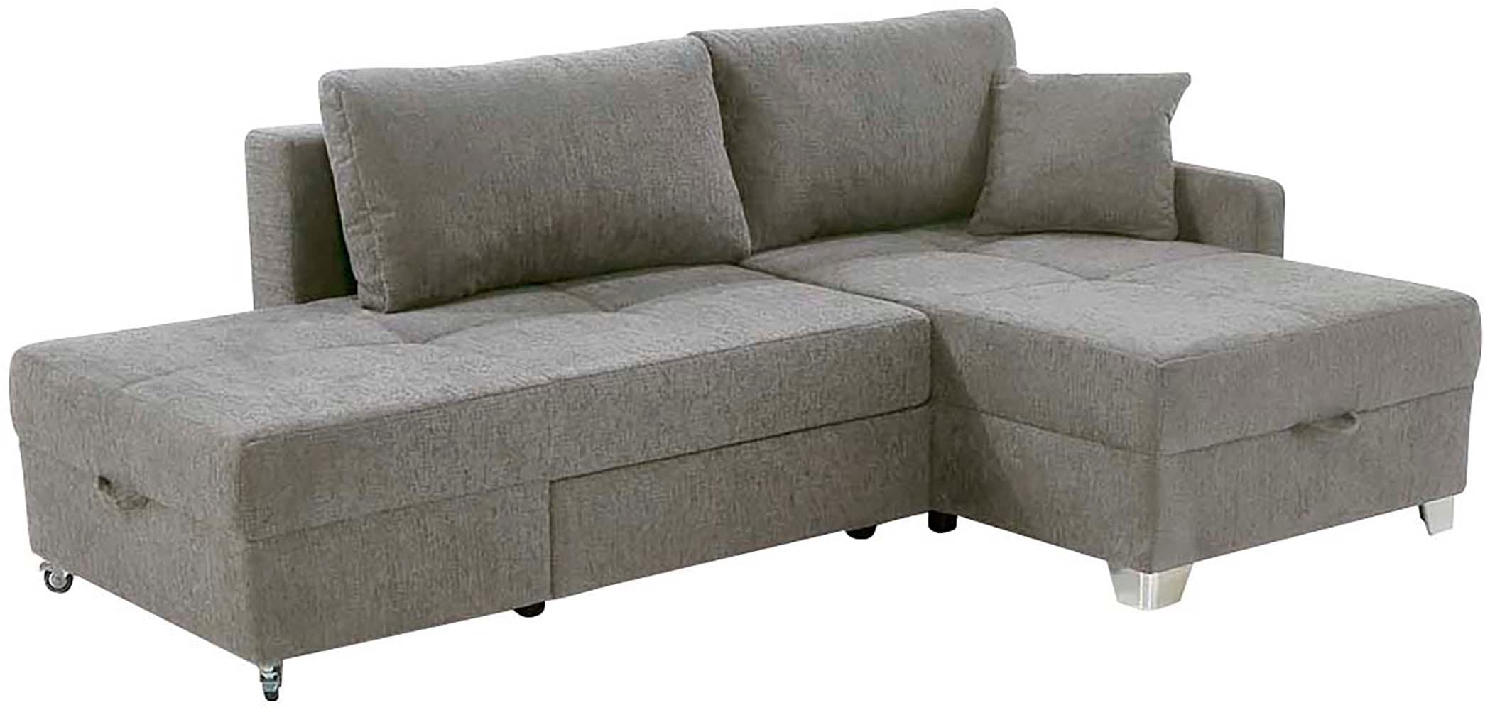 Jockenhöfer Gruppe Ecksofa »Lemberg, Dreh-Schwenk-Ottomane«, inklusive Relax- und Schlaffunktion, Ottomane links/ rechts montierbar