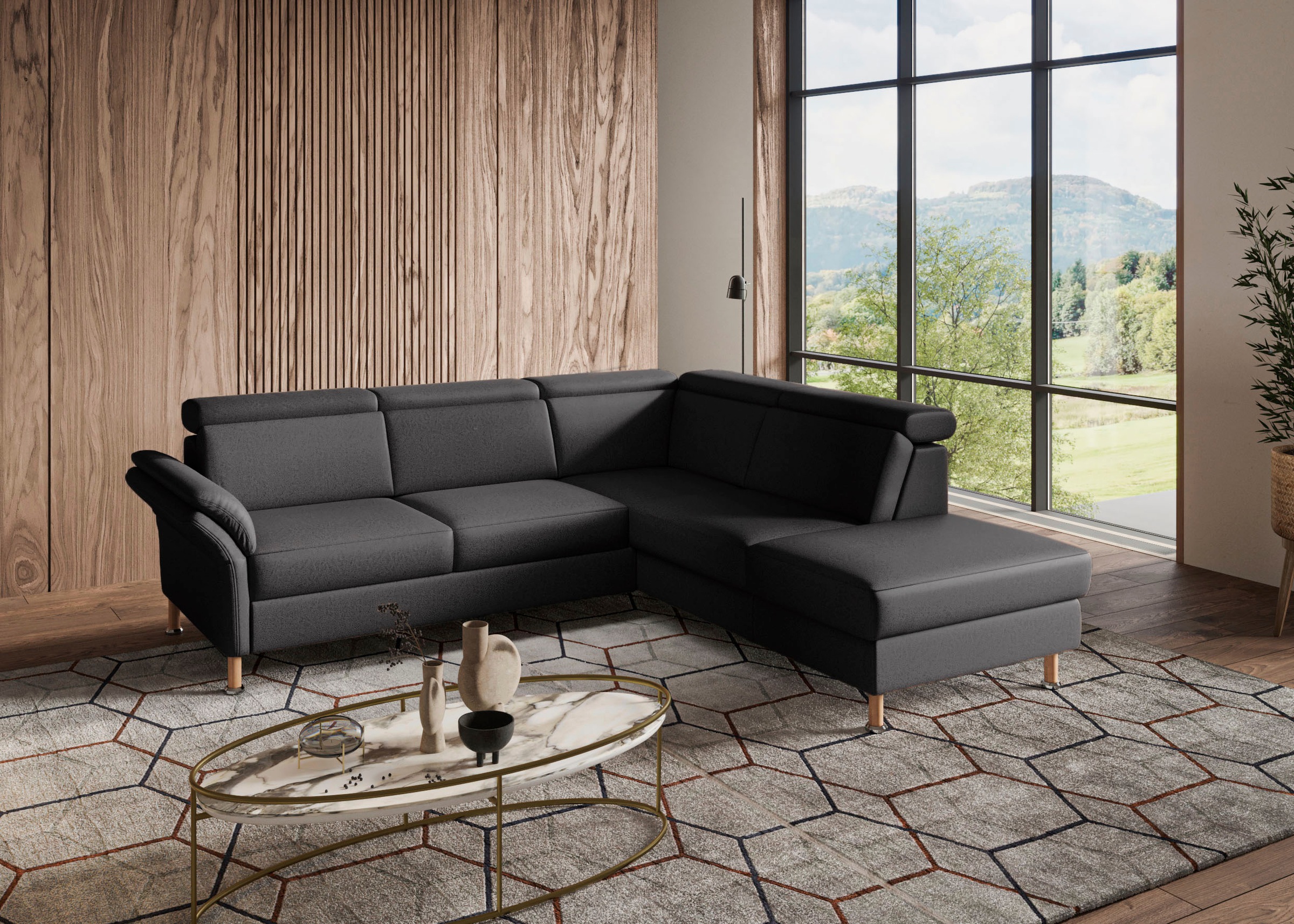 Home affaire Ecksofa »Calypso L-Form«, mit Relaxfunktion motorisch im Sofa 2,5- Sitzer