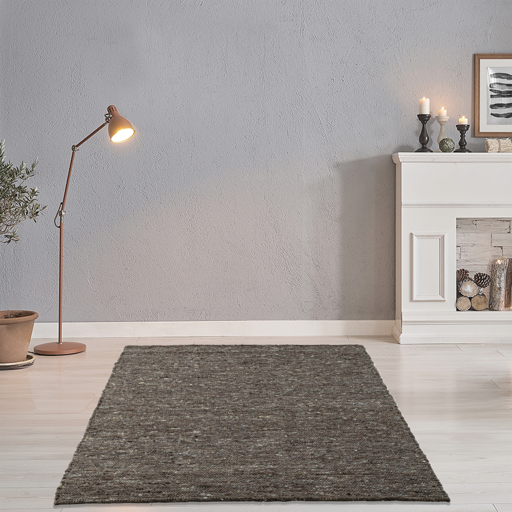 OTTO home Wollteppich "Greith, Handwebteppich" rechteckig 12 mm Höhe reine Wolle, meliert, handgewebt, Wendeteppich, Scandi, Wohnzimmer
