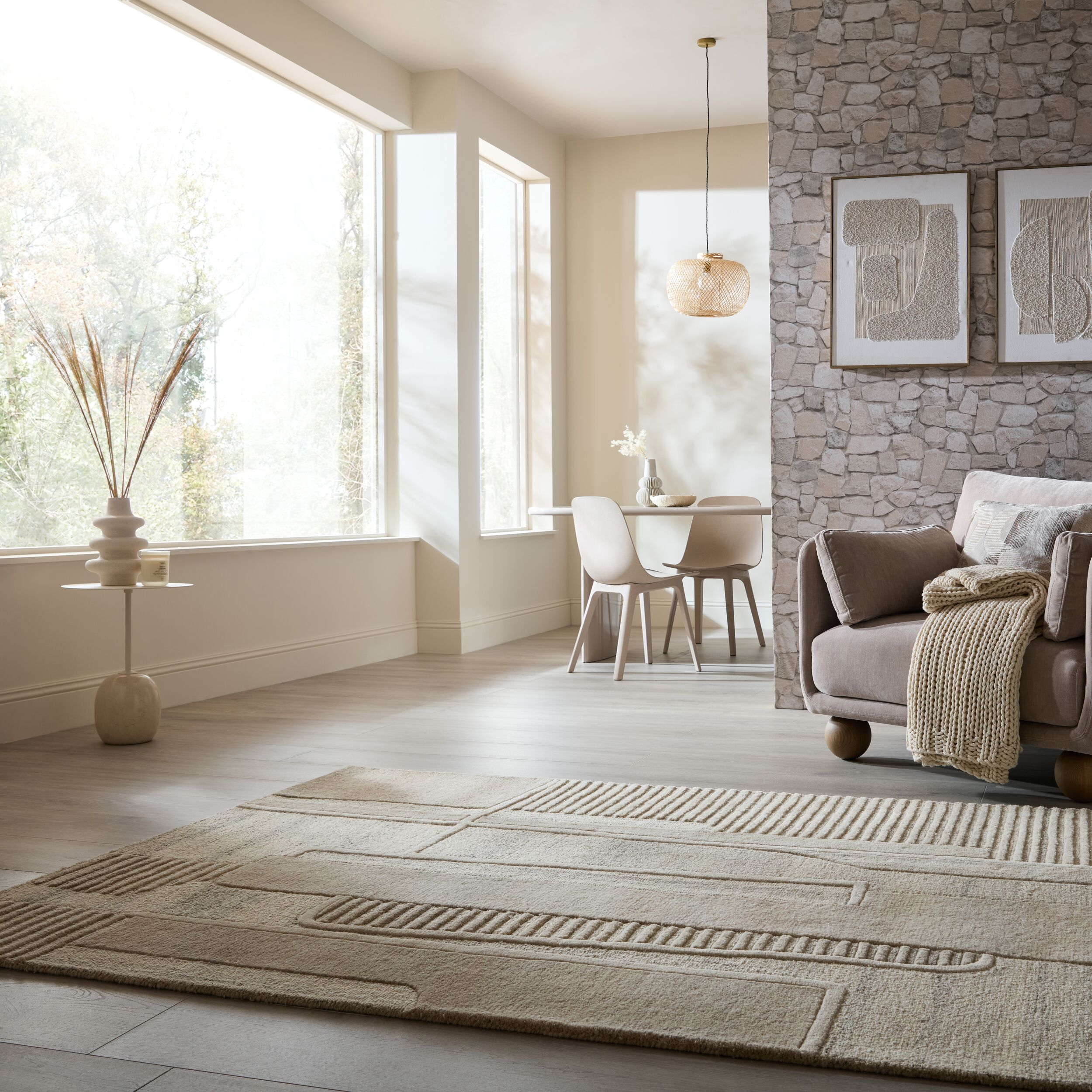 FLAIR RUGS Teppich "LIRA WOOL" rechteckig 6 mm Höhe
