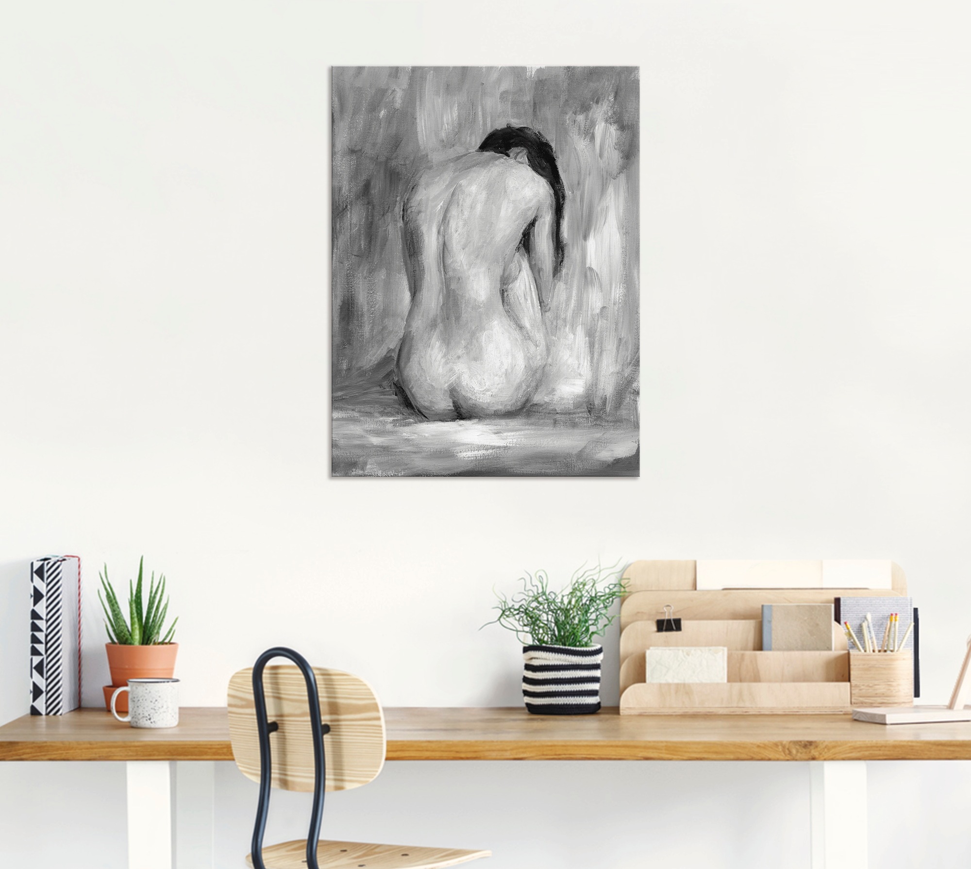 Artland Wandbild »Figur in schwarz & weiß II«, Frau, (1 St.), als Alubild, Outdoorbild, Leinwandbild, Poster, Wandaufkleber