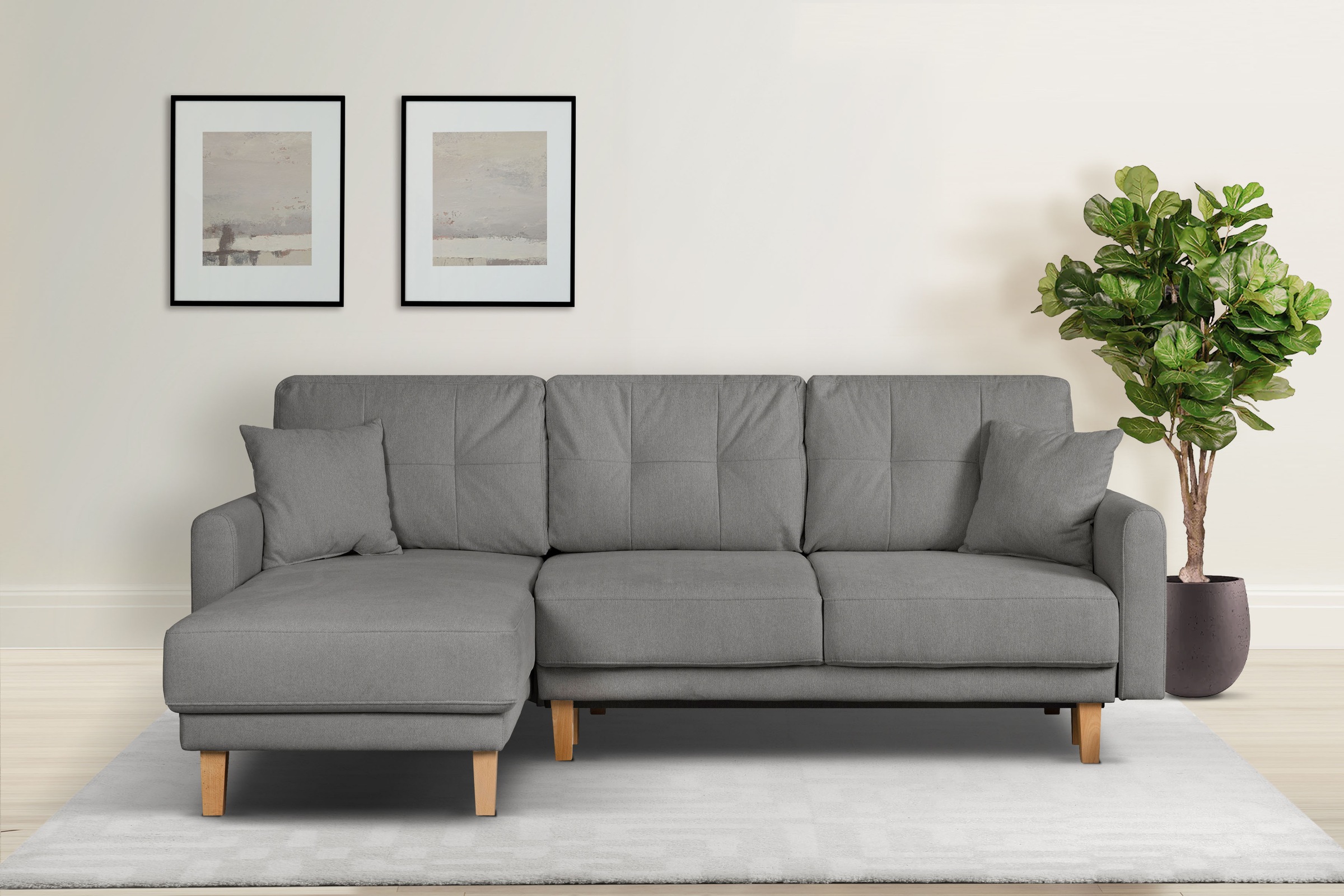 Home affaire Ecksofa "TRIPLO optionale Schlafsofa mit Bettkasten, Maße B/T/ günstig online kaufen