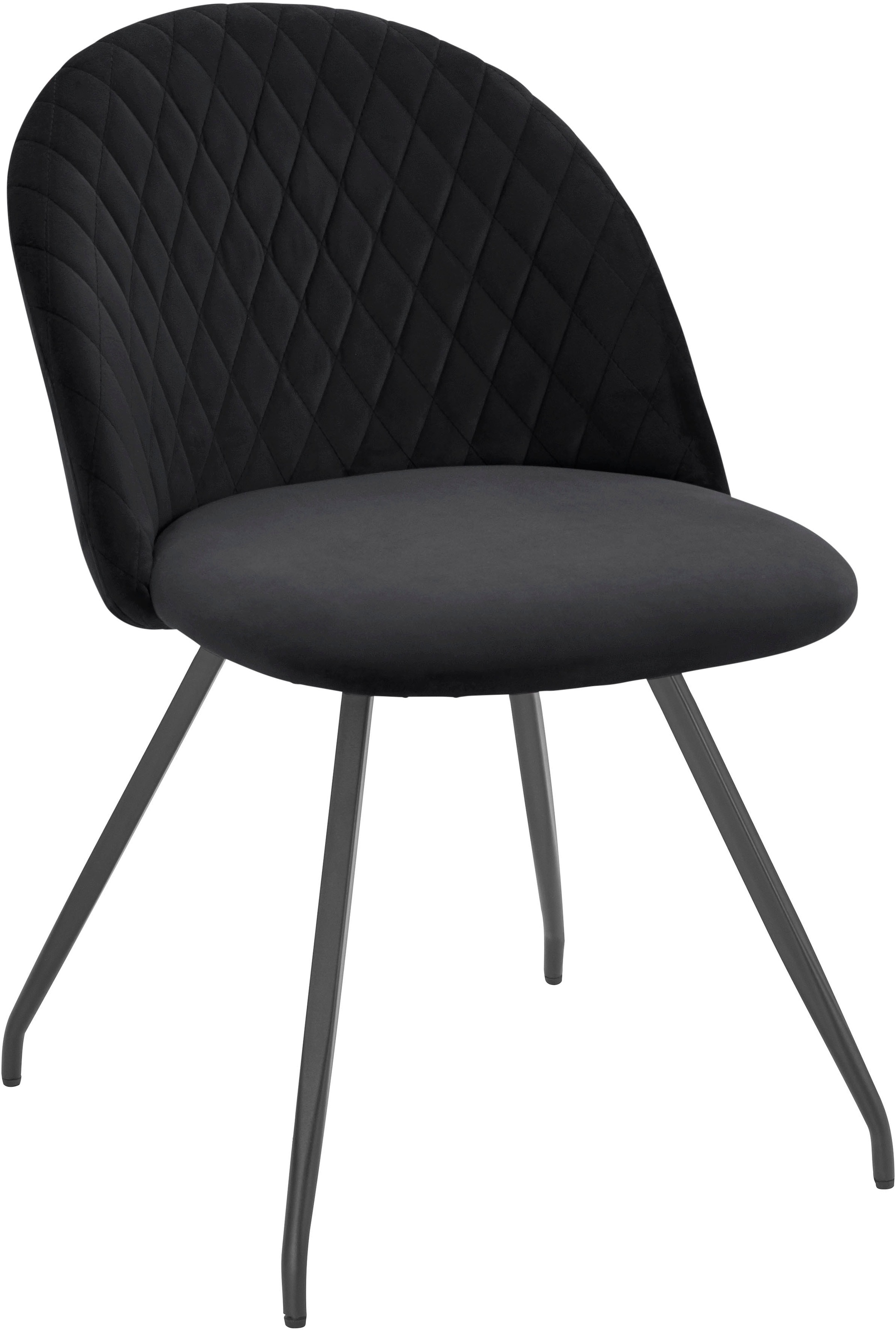 Essgruppe INOSIGN "Emmajonas", schwarz-weiß (weiß, schwarz), Samtoptik, Sitzmöbel-Sets, Essgruppe, moderner runder Tisch in Marmoroptik 3