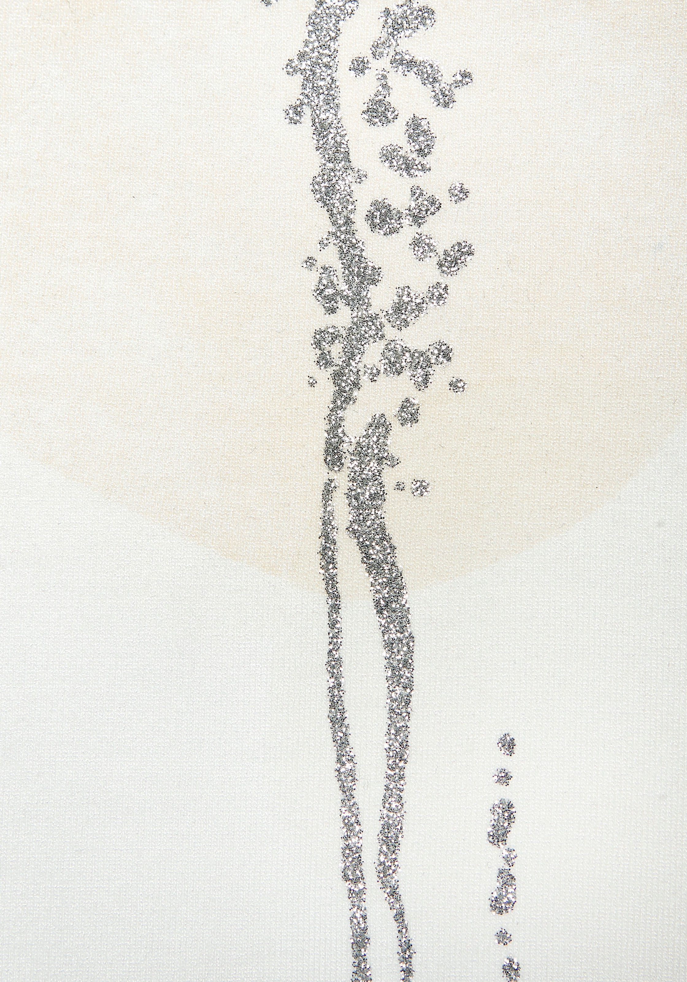 LASCANA 3/4-Arm-Shirt »mit schimmerndem Folienprint«, aus hochwertiger French Terry-Qualität aus Viskose