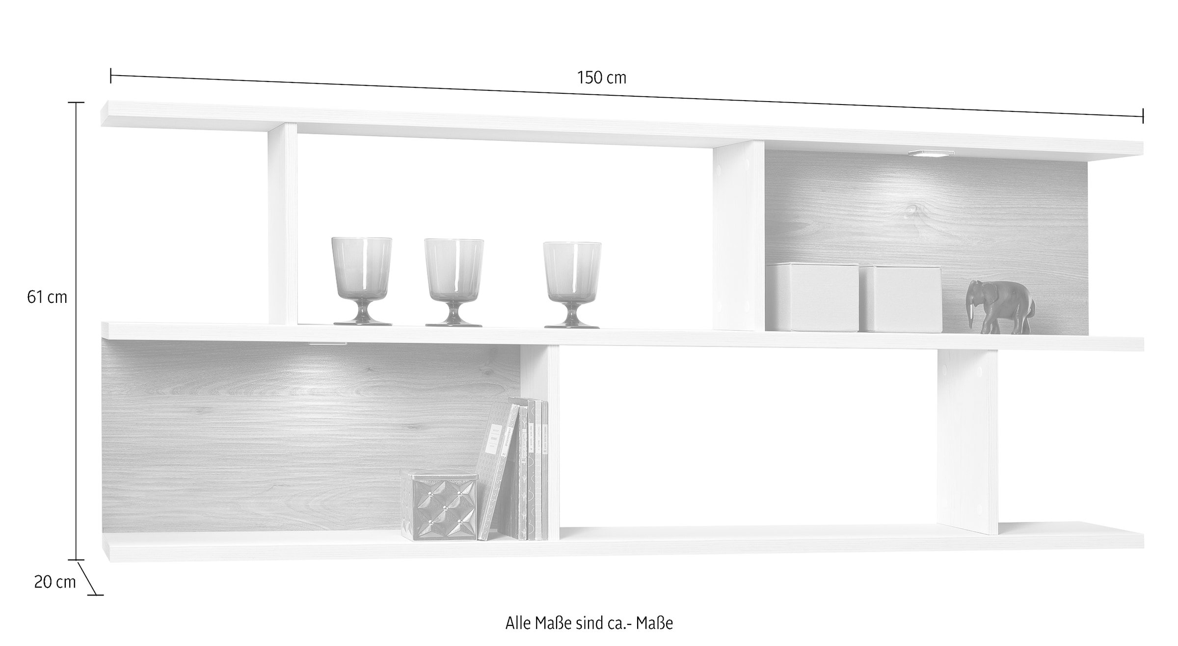 set one by Musterring Wandregal »york«, Typ 43, Breite 150 cm