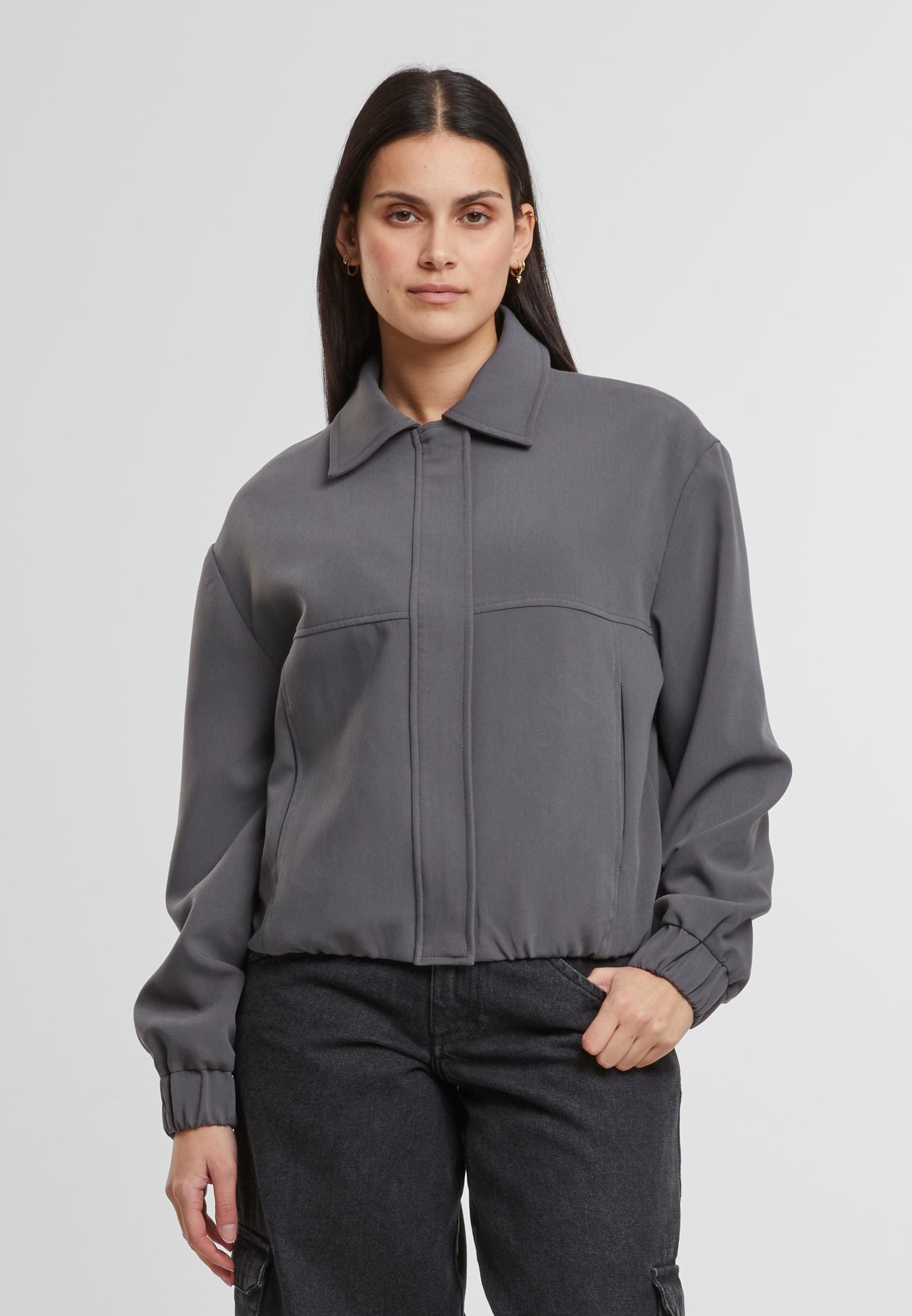 URBAN CLASSICS Allwetterjacke »Urban Classics Ladies Short Blouson«, (1 St.), ohne Kapuze