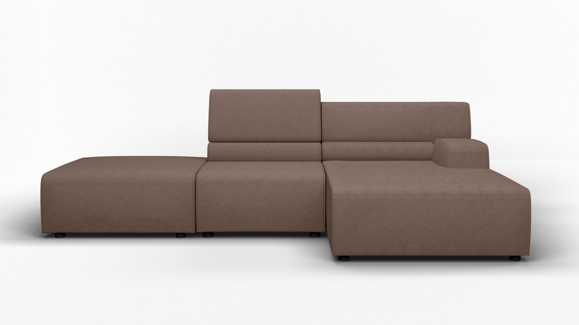 Ecksofa EGOITALIANO, B:287cm H:80cm T:98cm, braun, Luxus-Micofaser Lederoptik (100% Polyester) ist ein neues technisches Gewebe mit einem visuellen