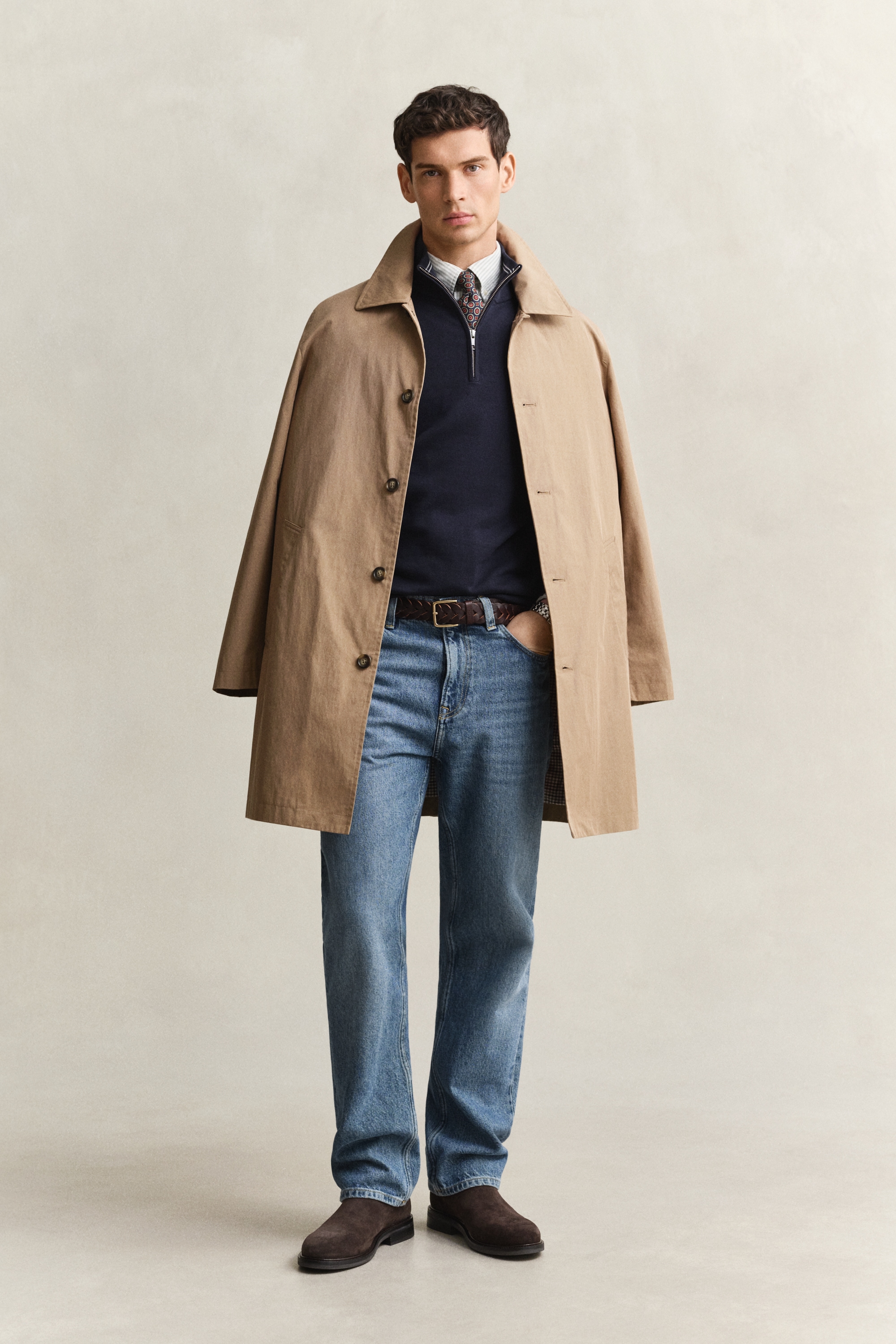 Gant »CLASSIC COTTON HALF ZIP« Regular fit mit Troyerkragen