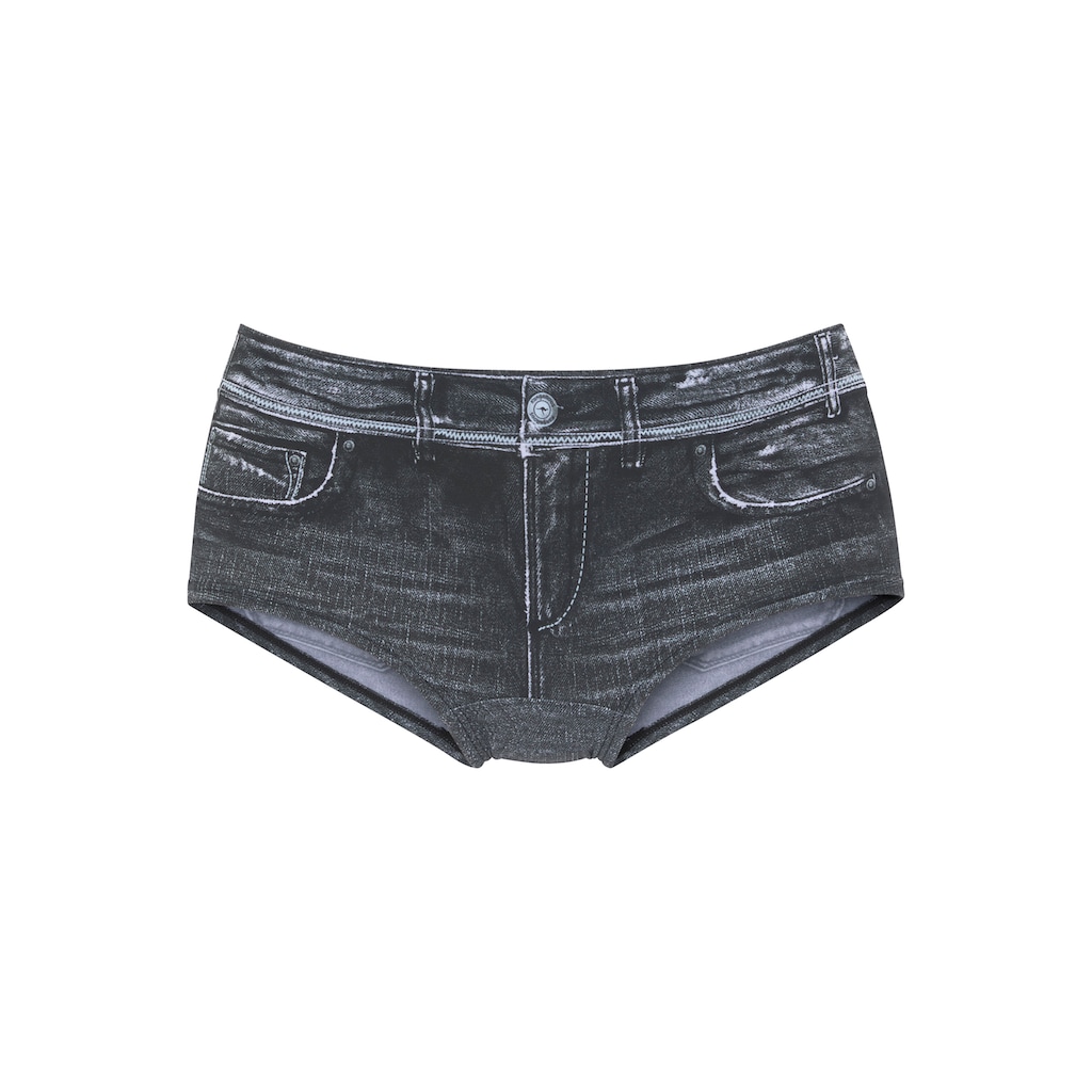 Marken Kangaroos KangaROOS Bikini-Hotpants »Patty«, in Jeans-Optik schwarz