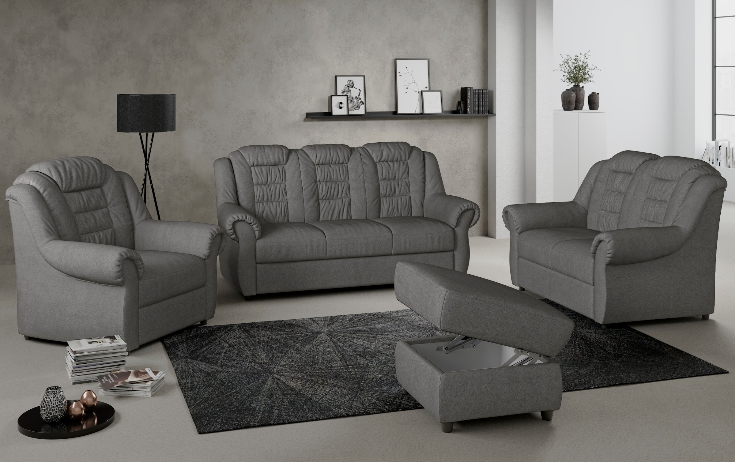 Home affaire 2-Sitzer »Boston«, Sofa mit hoher Rückenlehne