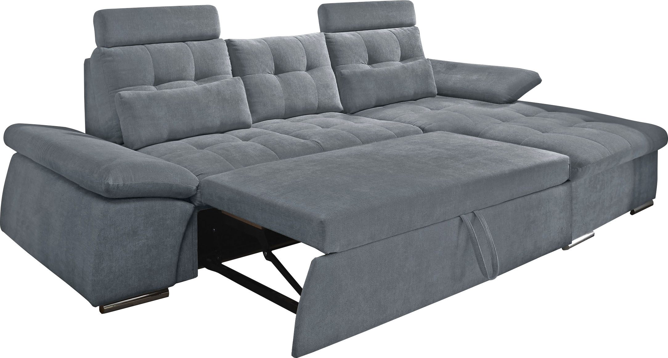 Thumbnail - ED EXCITING DESIGN Ecksofa "Nalo L-Form", mit Bettfunktion, Armteilverstellung, Kopfstützen & 2 Nierenkissen