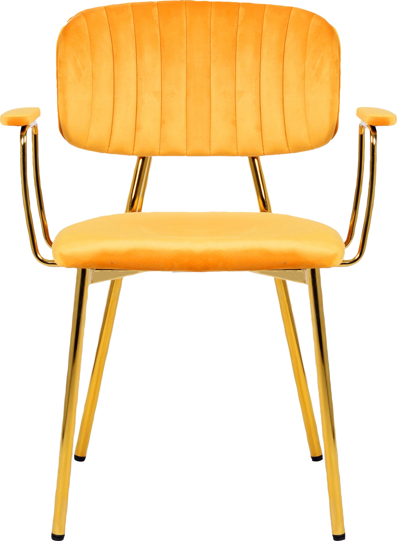 Kayoom 4-Fußstuhl »Stuhl Kian 225 2er-Set, Gestell aus Edelstahl, Rückenpolster«, (Set), 2 St., Stoffbezug, samtweicher Bezug Rückenpolster ist ein Hingucker