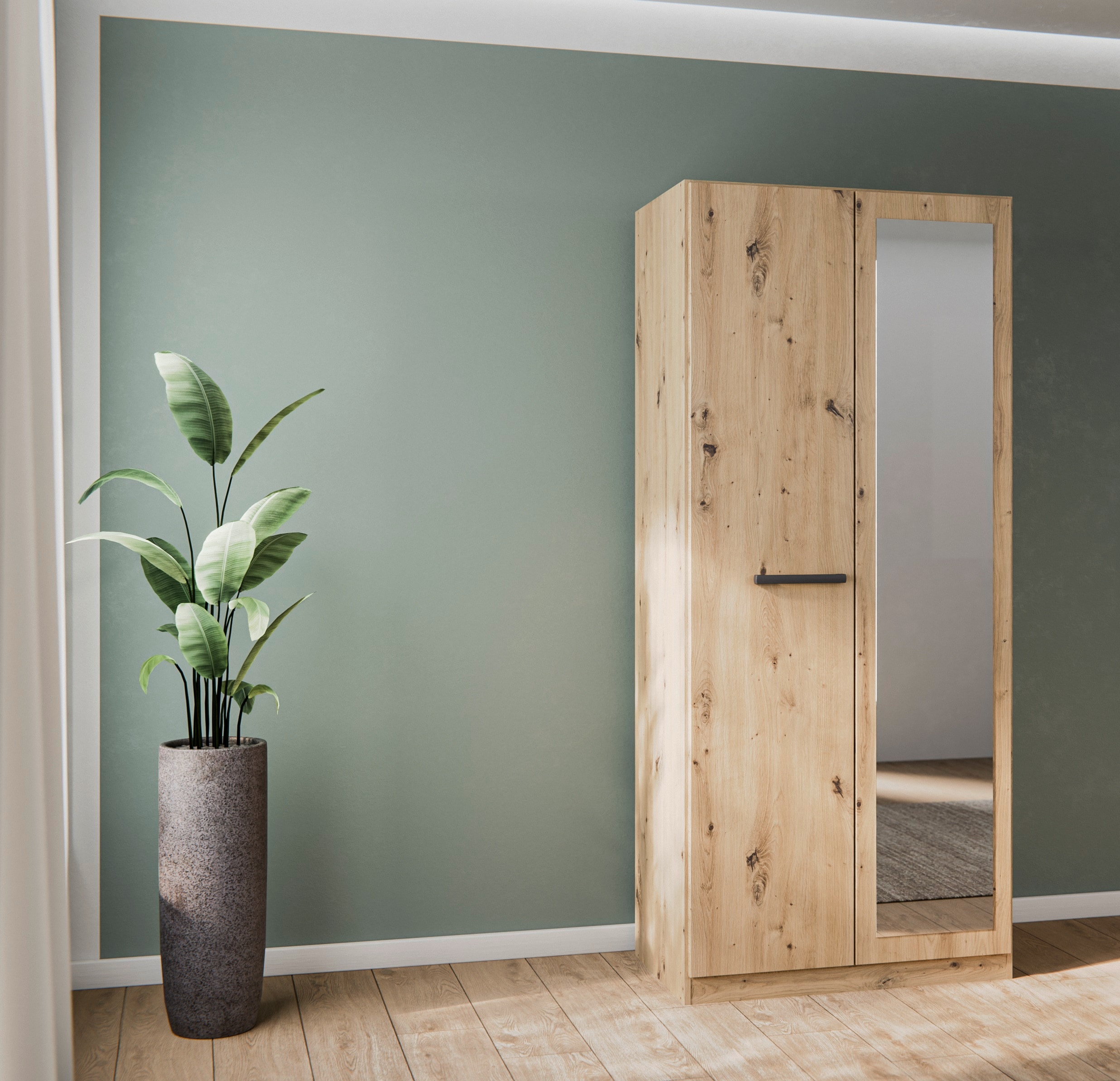 OTTO home Kleiderschrank "Mehrzweckschrank Aktenschrank Möbel Mietswohnung Schlafzimmer MODI" erhältlich in Breiten 91/136/181/226/271 cm, Höhe 210 cm, in angesagten Farbkombinationen, optional mit Spiegel MADE IN GERMANY