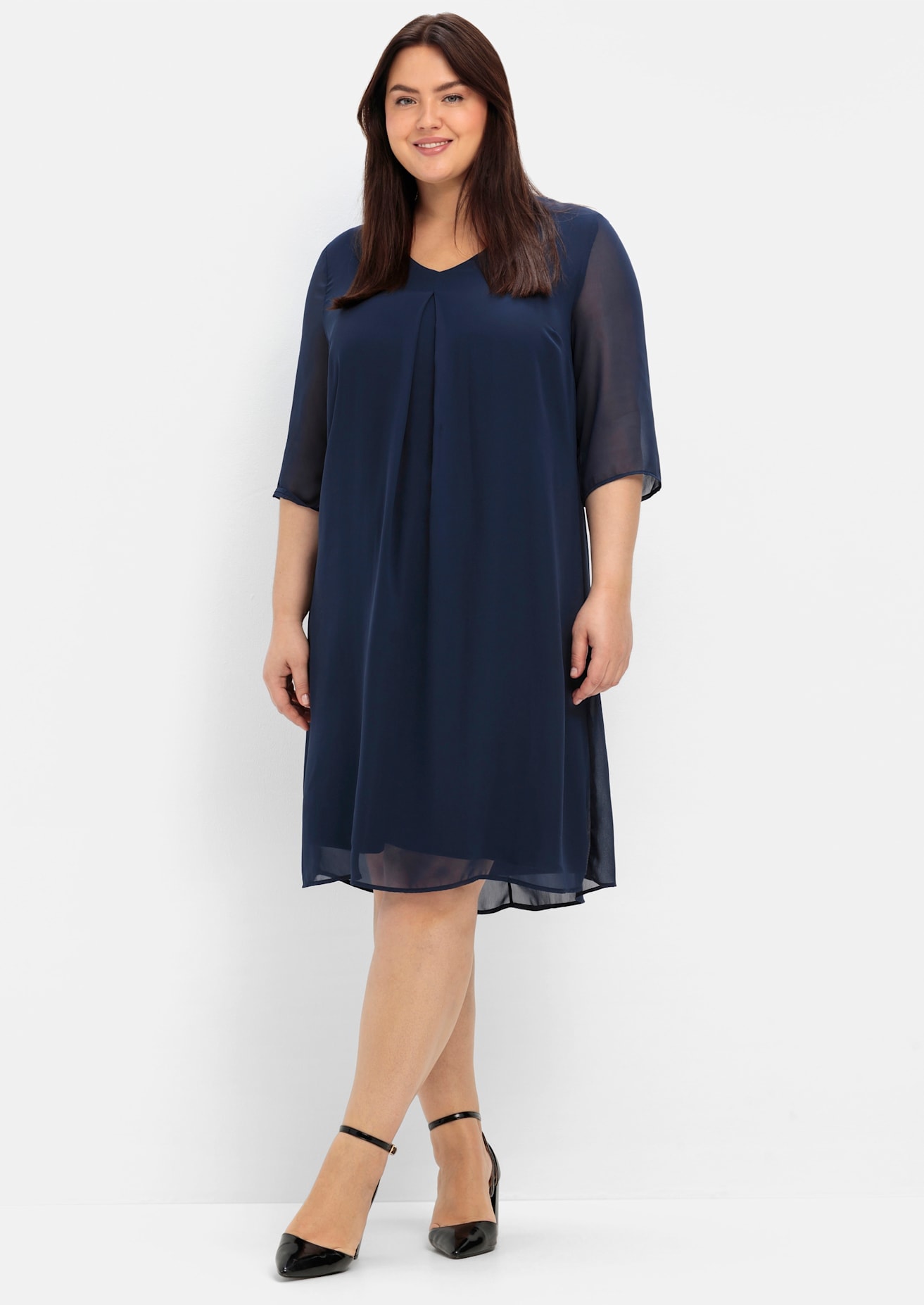 Sheego Chiffonkleid "Cocktailkleid" günstig online kaufen