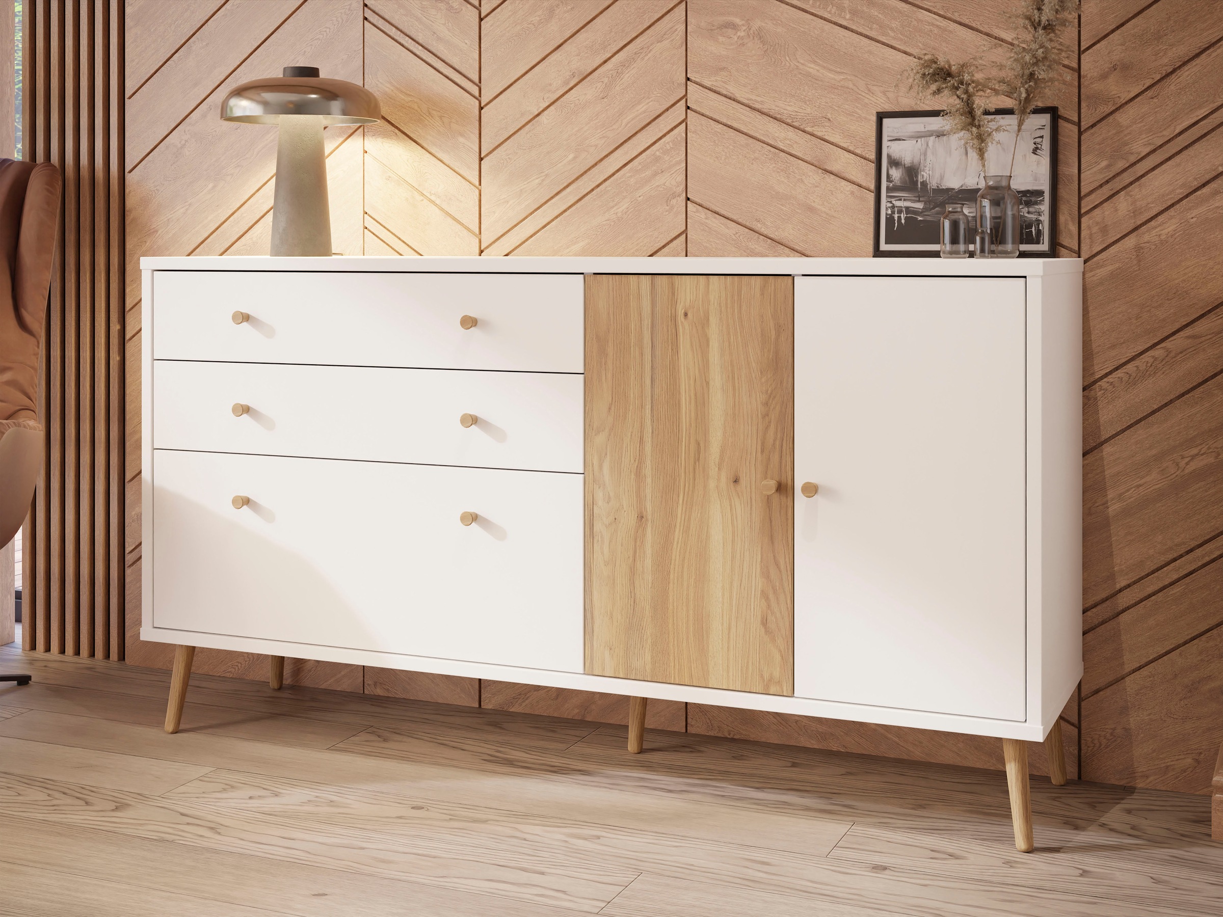 FORTE Sideboard »Harllson EasyKlix by Forte«, die neue geniale Art Möbel aufzubauen
