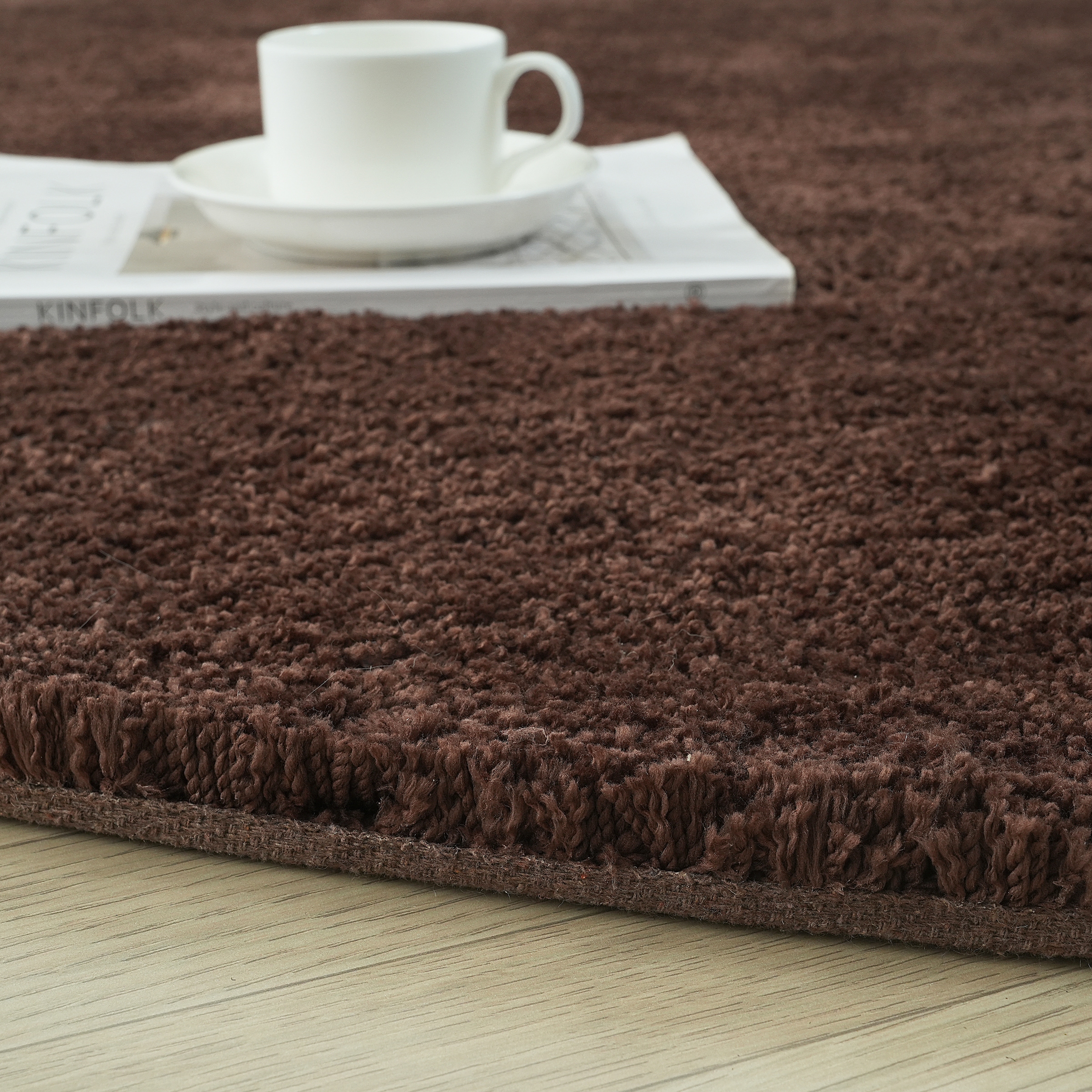 LeGer Home by Lena Gercke Hochflor-Teppich »Halrum, einfarbig, besondere Form, modern«, U-förmig, 25 mm Höhe, organische Form, bean shape, kuschelig, Wohnzimmer, Schlafzimmer