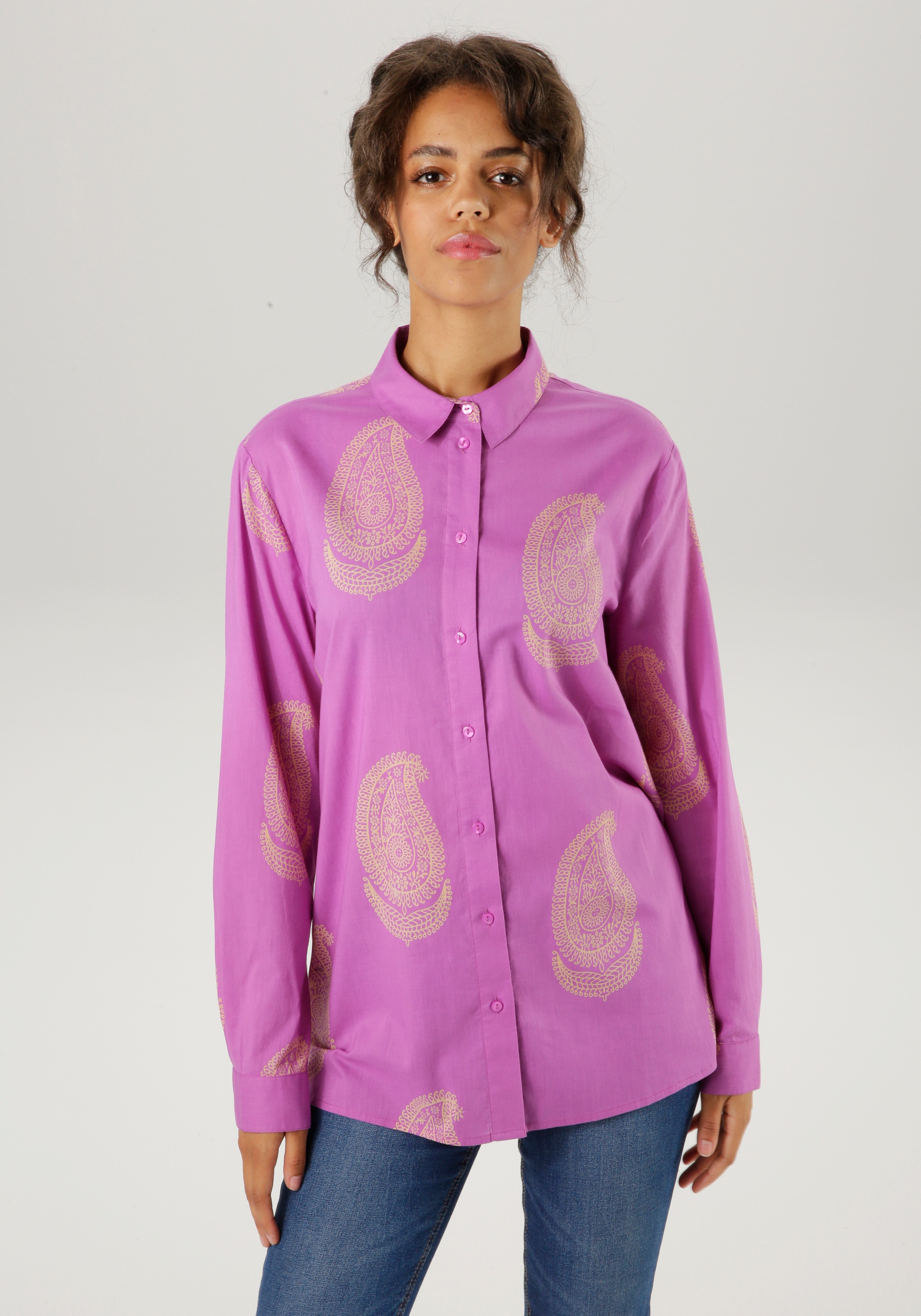 Aniston CASUAL Marškiniai su großflächigem Paisley-Mu...