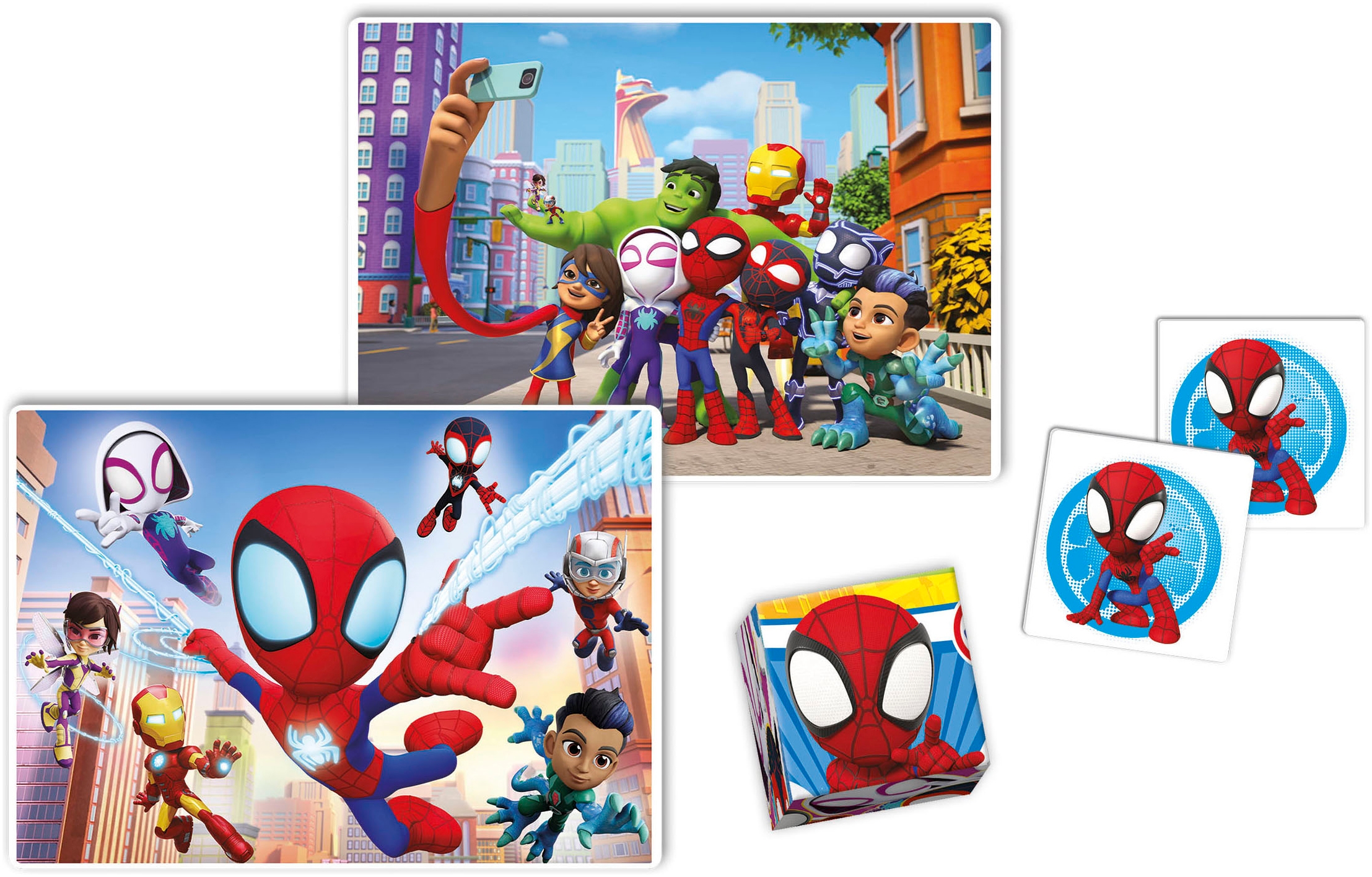 Clementoni® Puzzle »Edukit, 4n1, Spidey und seine Freunde«, Made in Europe