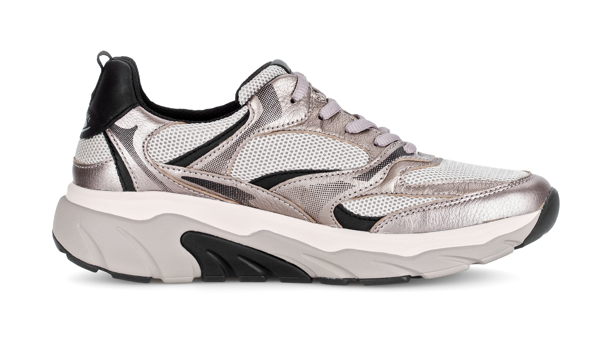 Gabor Rollingsoft Keilsneaker, Freizeitschuh, Halbschuh, Schnürschuh mit herausnehmbarem Fußbett