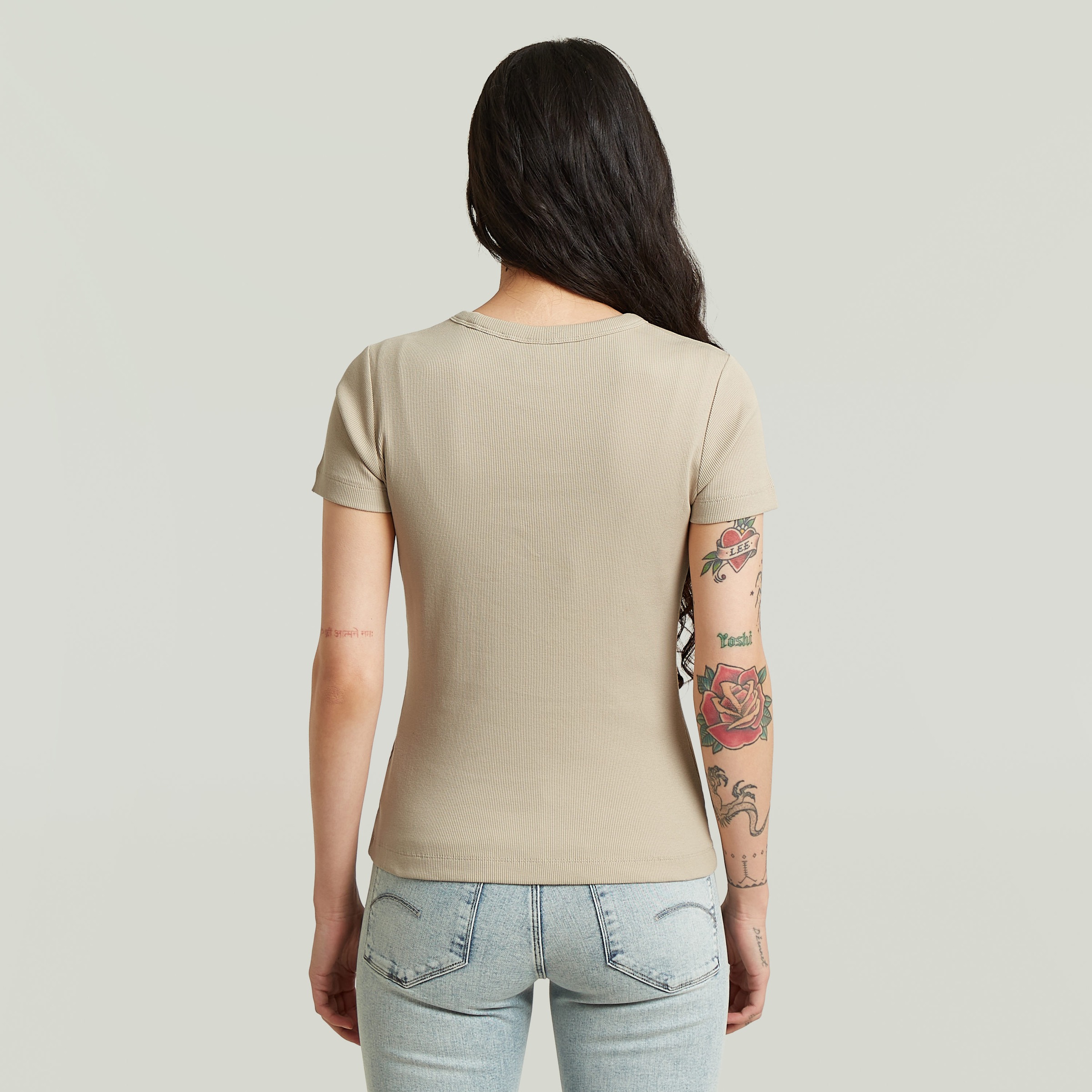 G-STAR T-Shirt "Slim Rib Wmn" in Rundhalsform günstig online kaufen