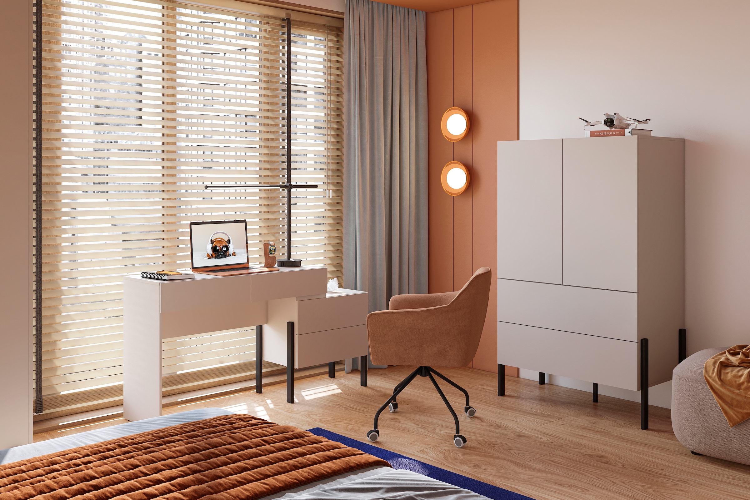 INOSIGN Wäscheschrank »Jukon, moderner griffloser Kleiderschrank, Metallfüsse, Made in Europe«, (90x150x50, ideal für kleine Räume oder Nischen), Mehrzweckschrank,2 Schubladen, 2 Türen, FSC-zertifiziert