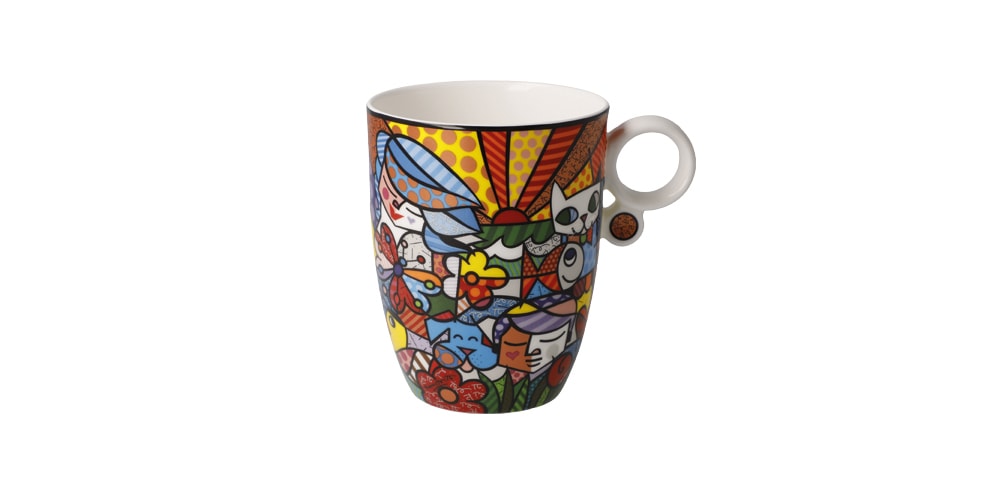 Goebel Tasse "Romero Britto - Garden" Füllmenge 0,4l