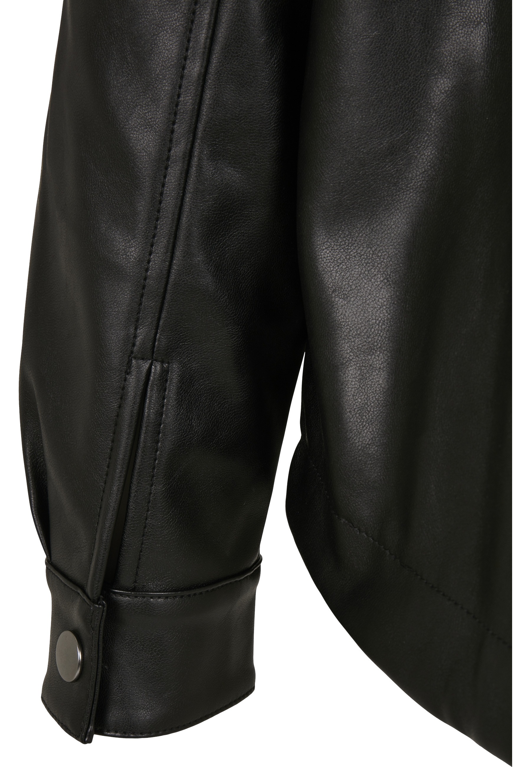 URBAN CLASSICS Hemdbluse »Urban Classics Damen Ladies Faux Leather Overshirt«
