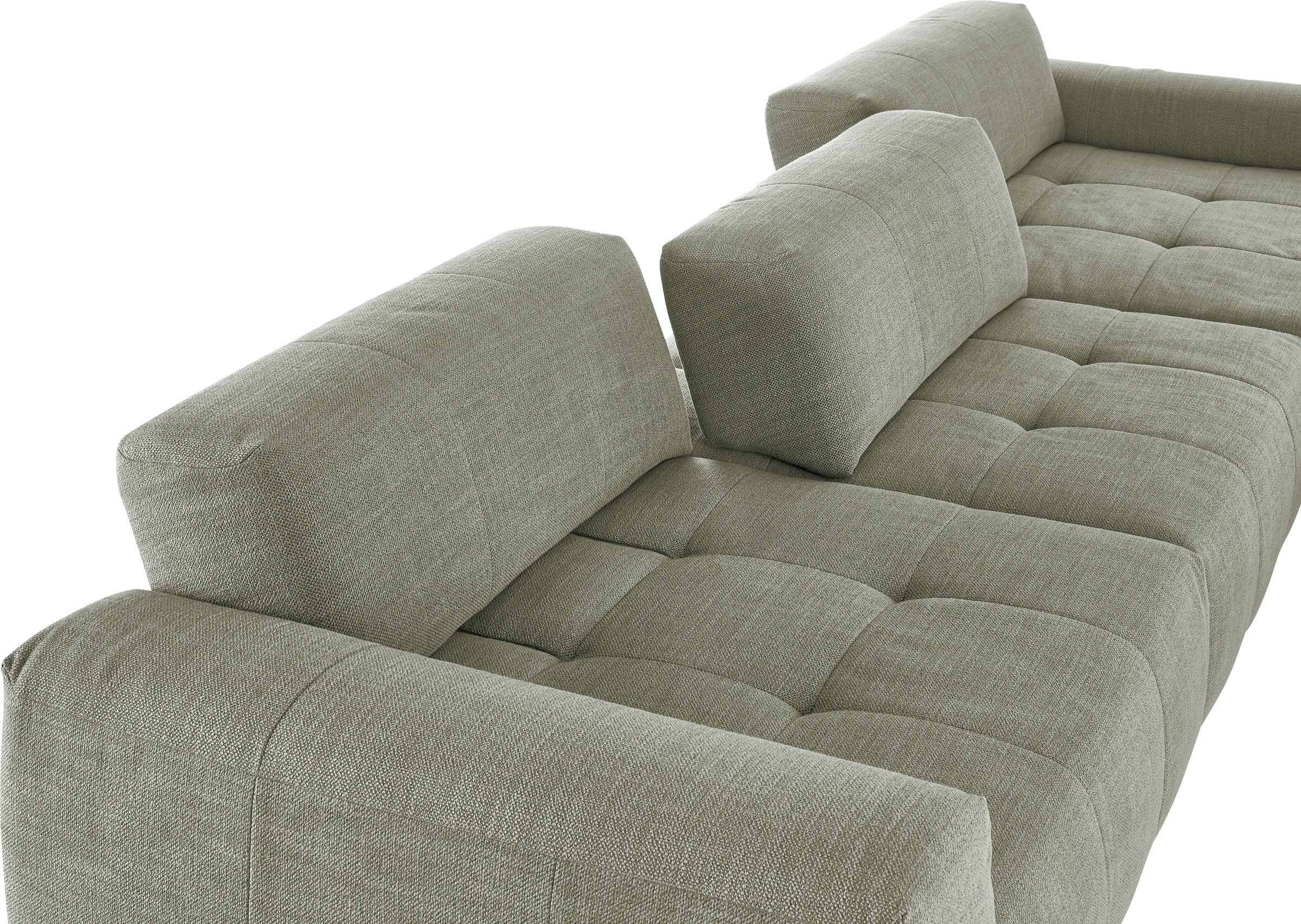 3C Candy Ecksofa »Yoshy mit Komfortfunktionen, modern und bequem, L-Form«, Zwei verschiedene Sitztiefen durch verstellbare Rückenlehne