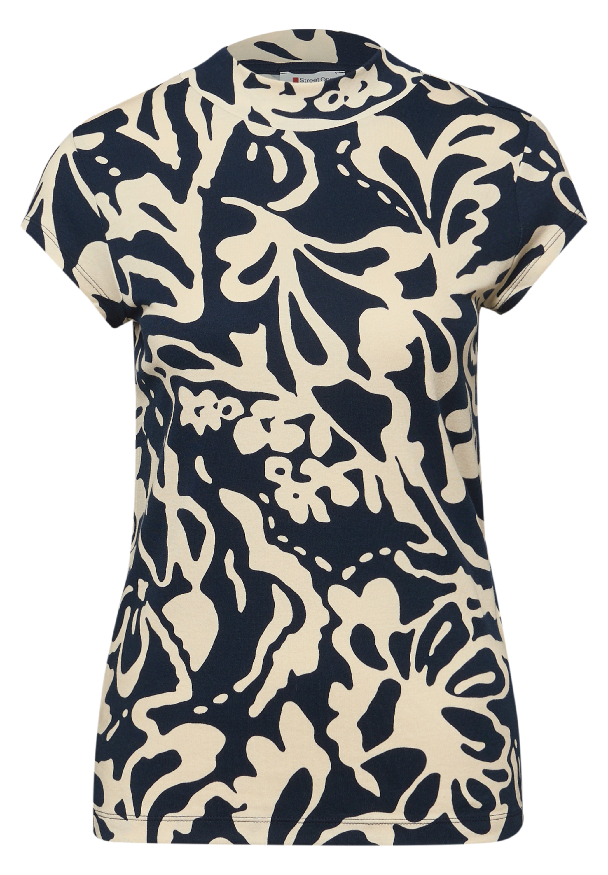 STREET ONE Stehkragenshirt Jersey