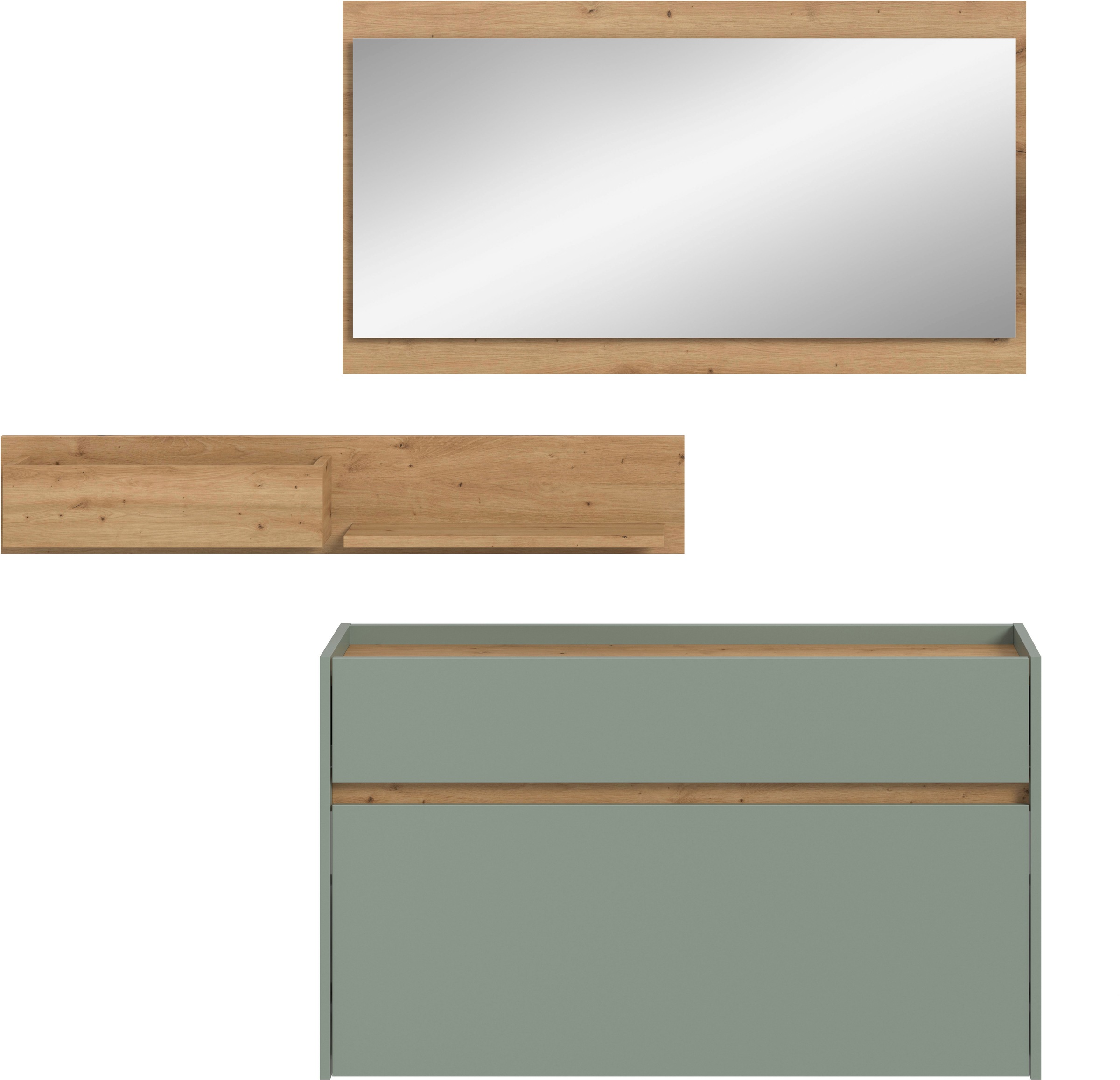 Thumbnail - Home affaire Garderoben-Set "EVRID, 3-teilig, Breite 140 cm, individuell hängbar & erweiterbar" best. aus: Kommode, Wand...