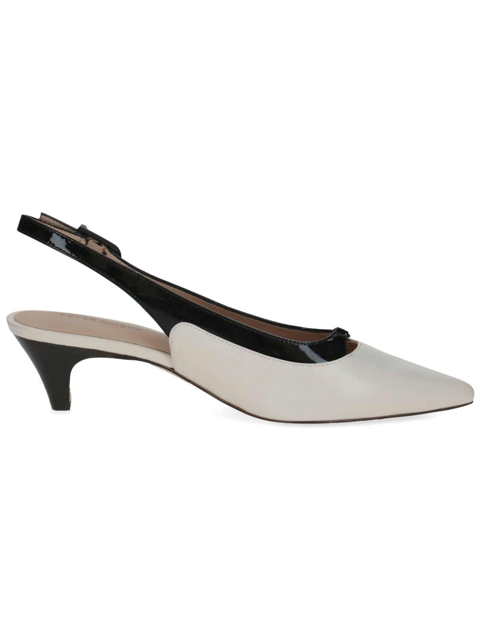 Peter Kaiser Slingpumps Leather Black/Beige 36 3