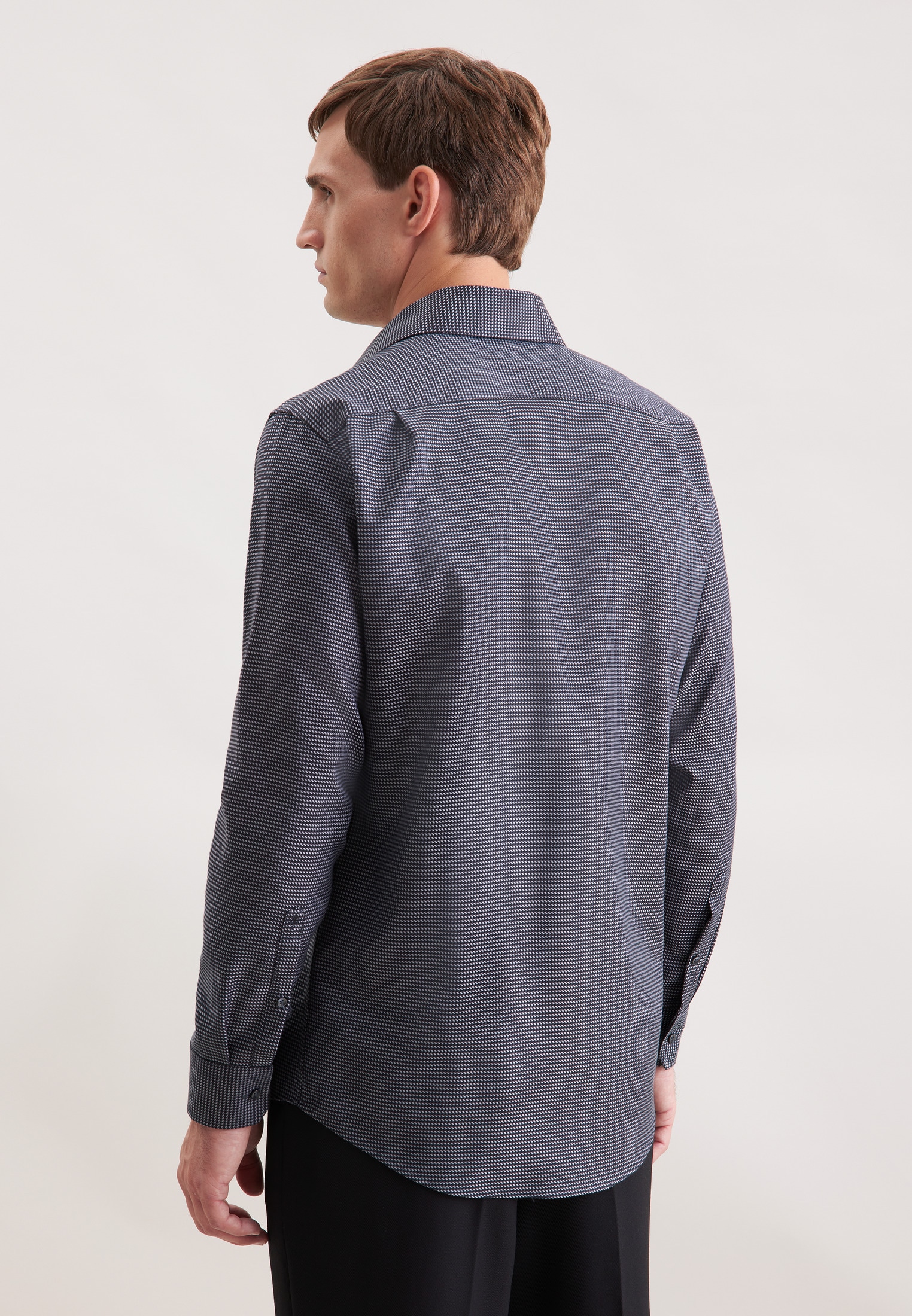 seidensticker Businesshemd »Schwarze Rose« Regular 1/1 Kentkragen Pepita