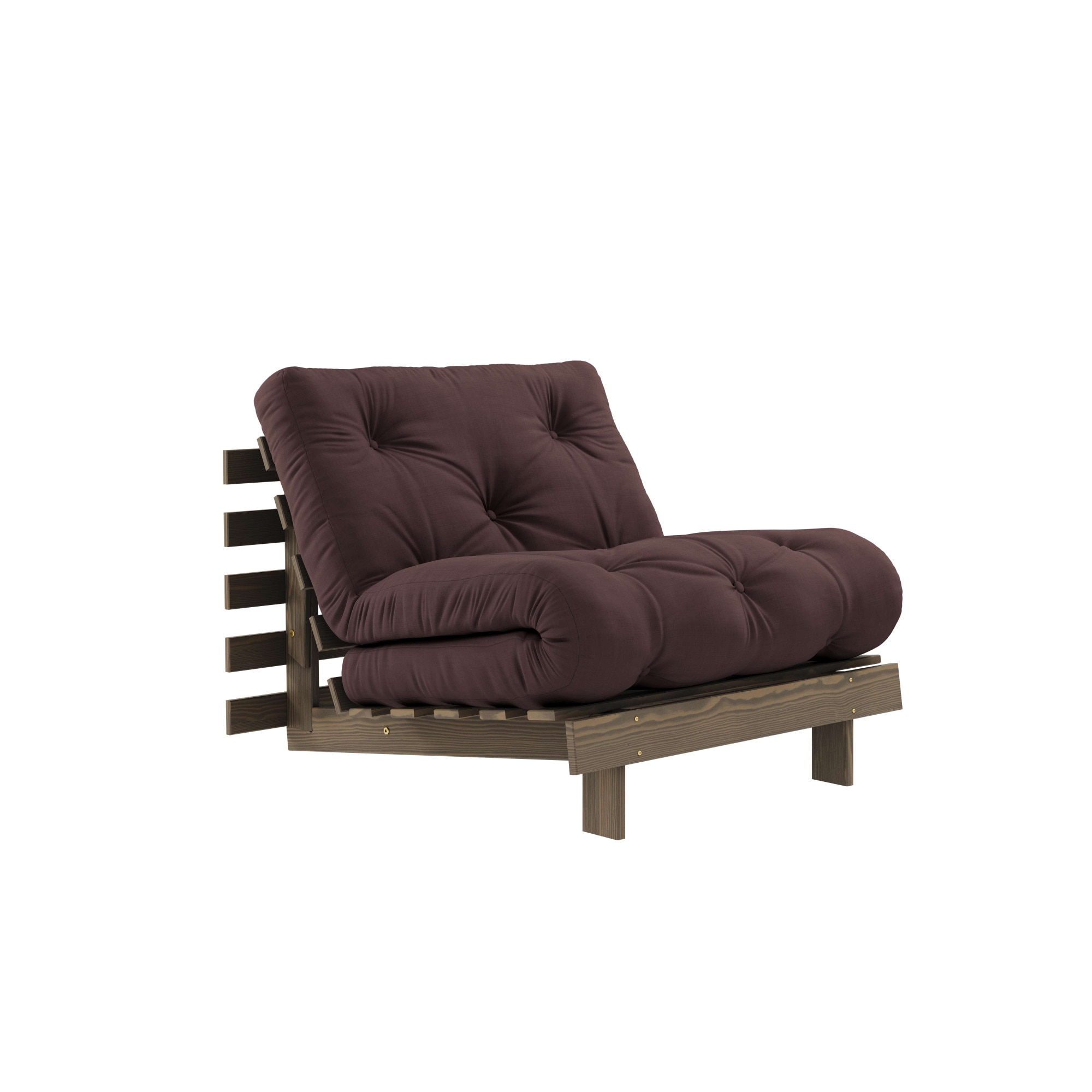Karup Design Daybett "Roots Sofa Bed, Schlafsofa, Bettfunktion, FSC-Massivholz, B: 90 cm" Erhältlich in Breite 90 cm, 140 cm oder 160 cm, Inkl. Futonmatratze. Made in Europe, minimalistisches Design
