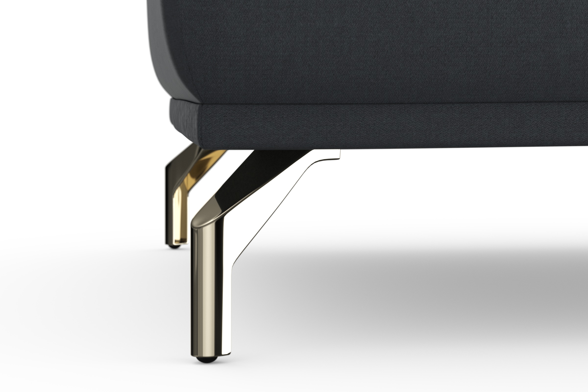 sit&more Hocker »Bailando«, mit Federkern und satinierten Nickelfüßen
