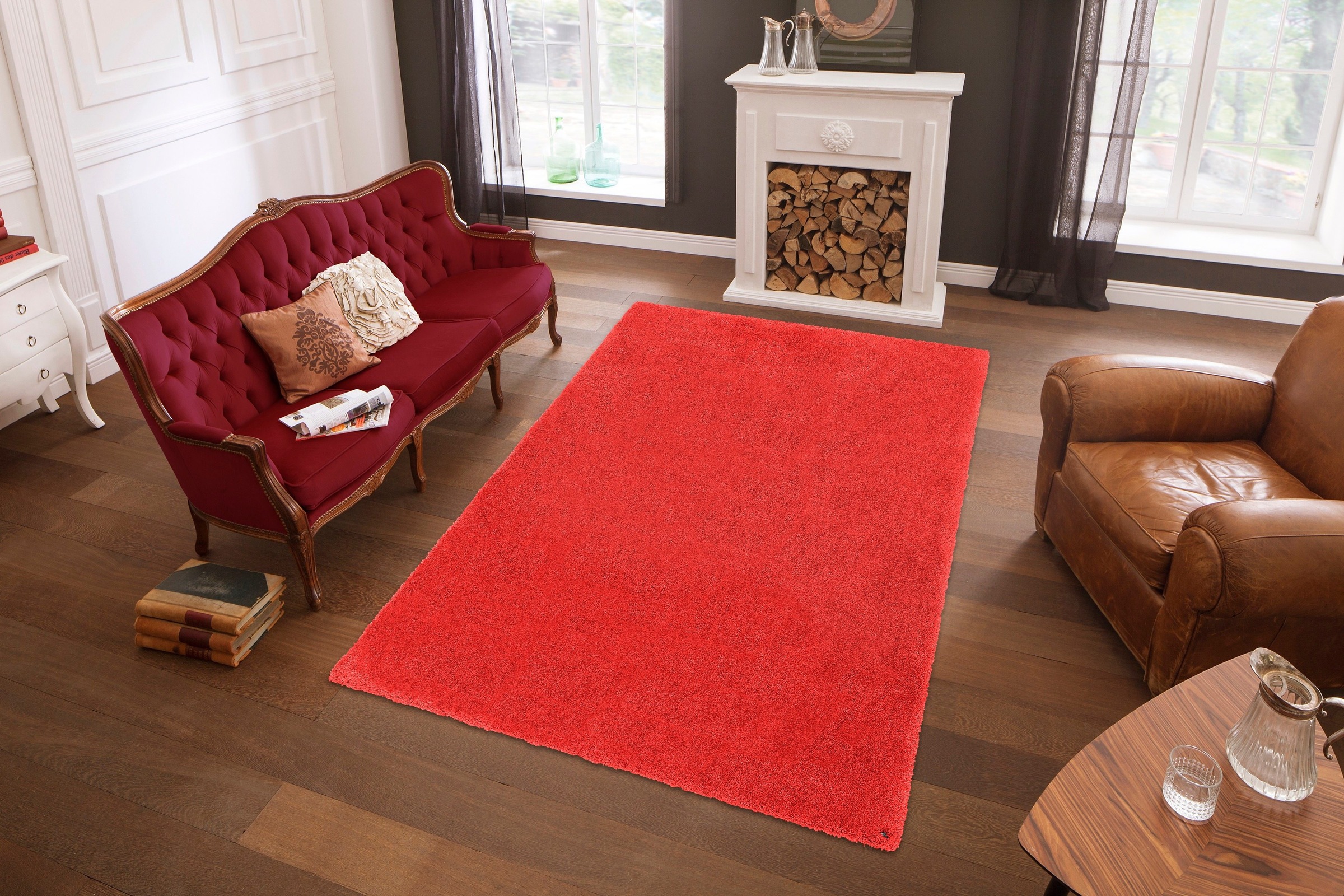 TOM TAILOR HOME Hochflor-Teppich »Soft«, rechteckig, 35 mm Höhe, handgetuftet, Uni-Farben, super weich und flauschig
