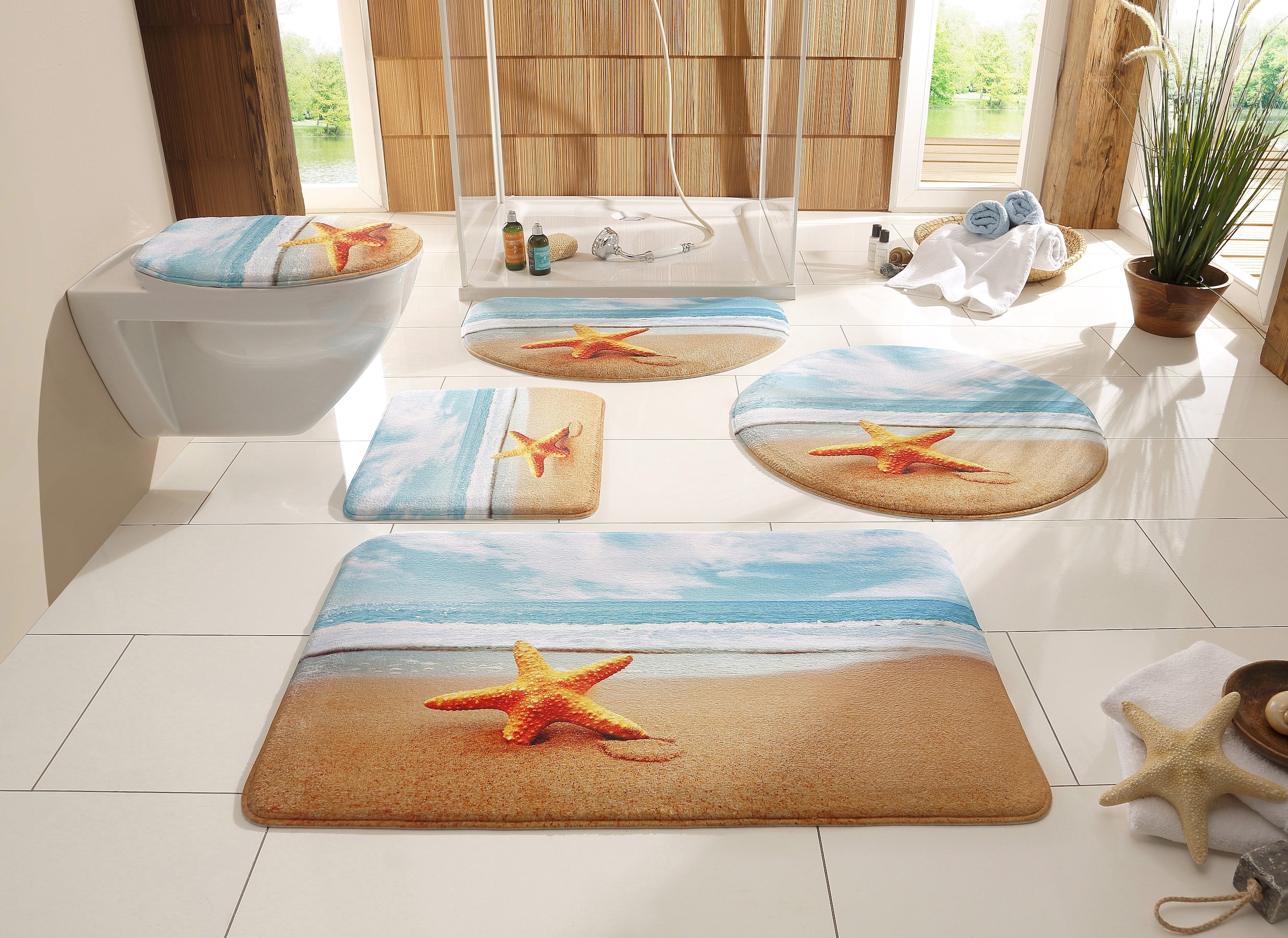 OTTO home Badematte "Seestern" Höhe 14 mm Memory Schaum  rutschhemmend besc günstig online kaufen