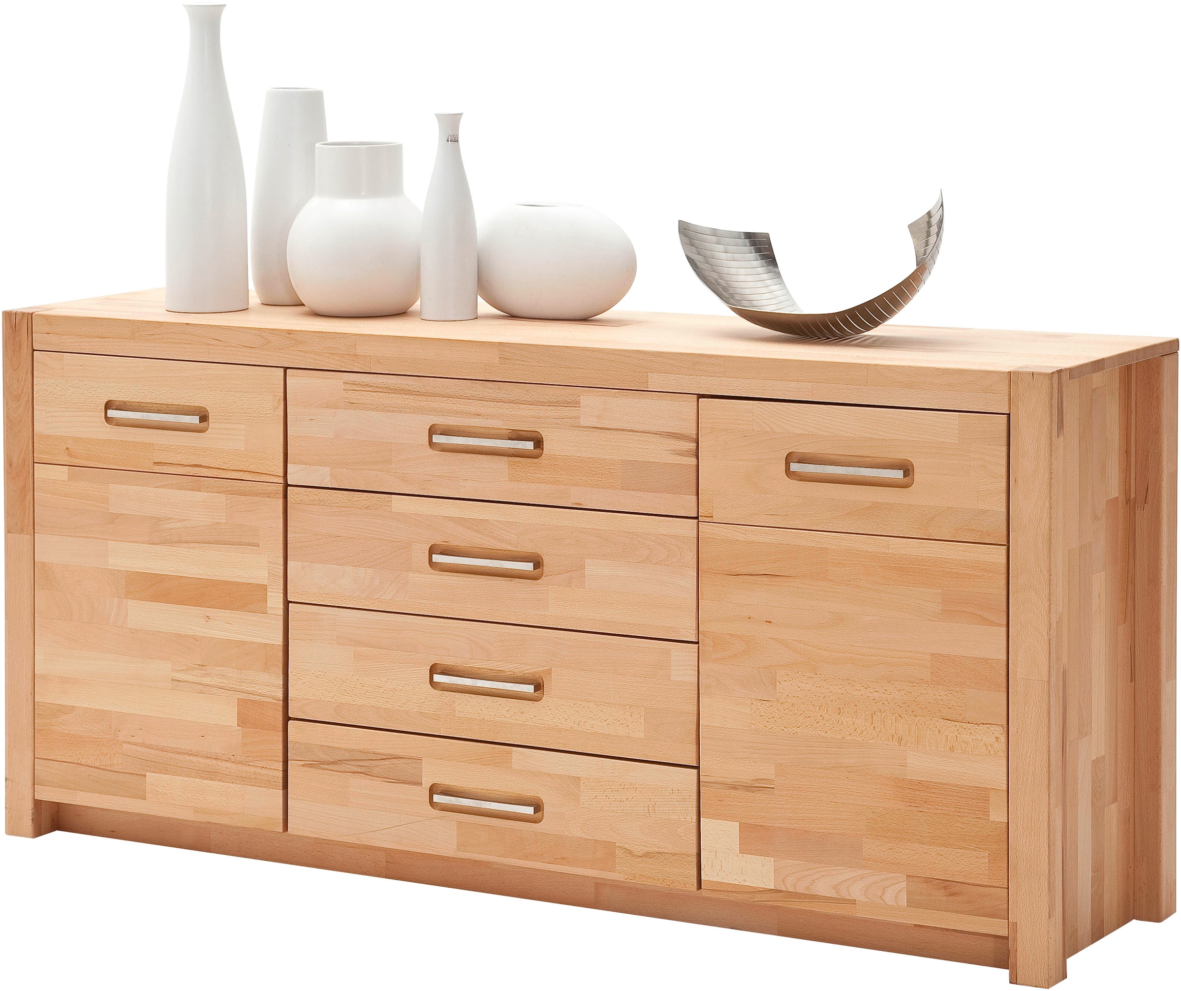 MCA living Sideboard »Fenja«, (1 St.), Massivholz, 4 Schubkästen, 2 Türen