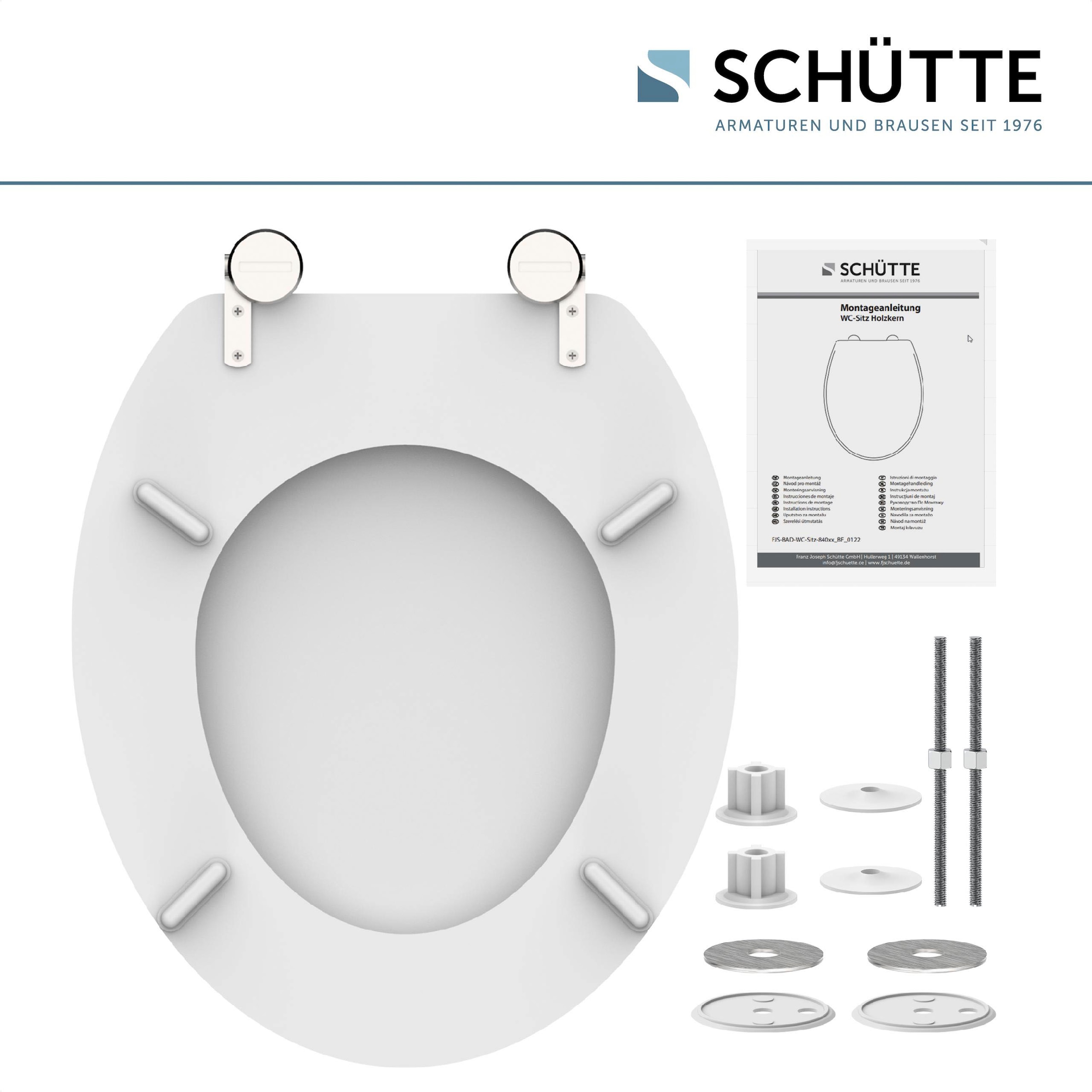 Schütte WC-Sitz, mit Holzkern, maximale Belastung der Klobrille 150 kg