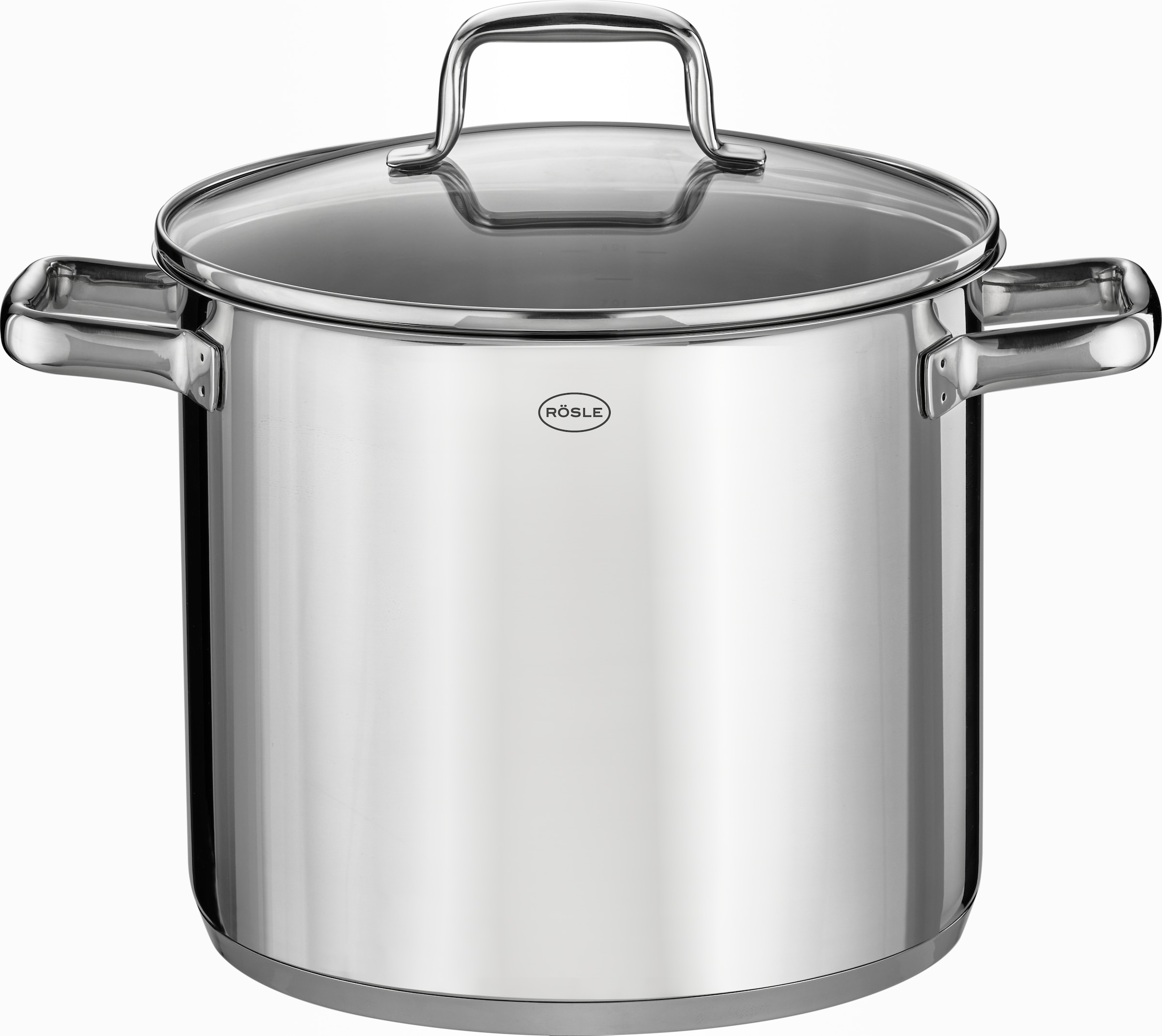 RÖSLE Gemüsetopf "MOMENTS, Ø 24 cm mit Deckel 9 Ltr.", 9 l + Ø 24cm + Höhe 28cmsilberfarben, Töpfe
