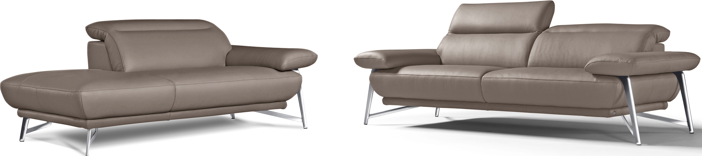 Egoitaliano Sofa "Anais, erstklassiger Sitzkomfort, Fußfarbe chrom" Set, Ko günstig online kaufen