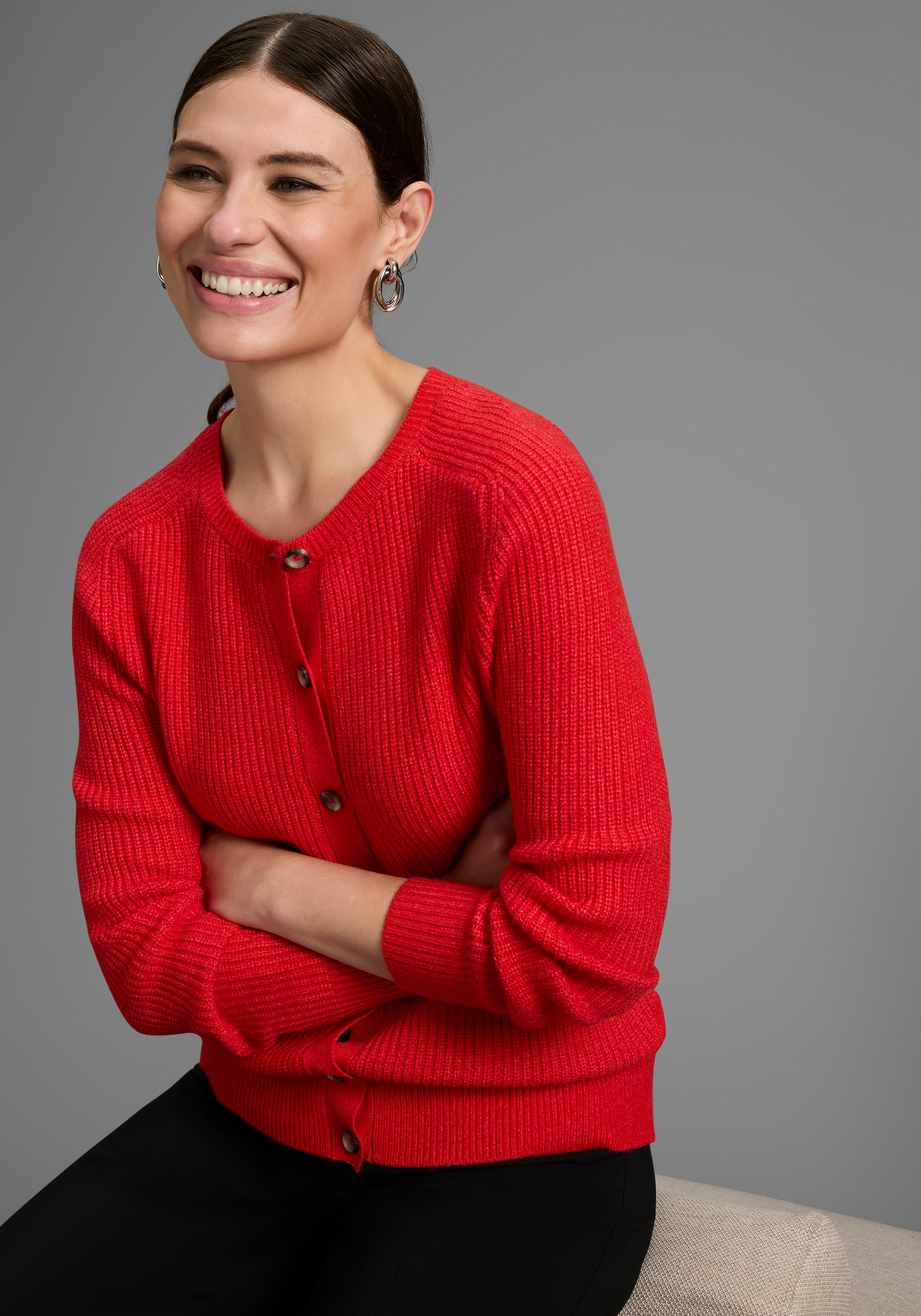 HECHTER PARIS Strickjacke, mit Knopfleiste