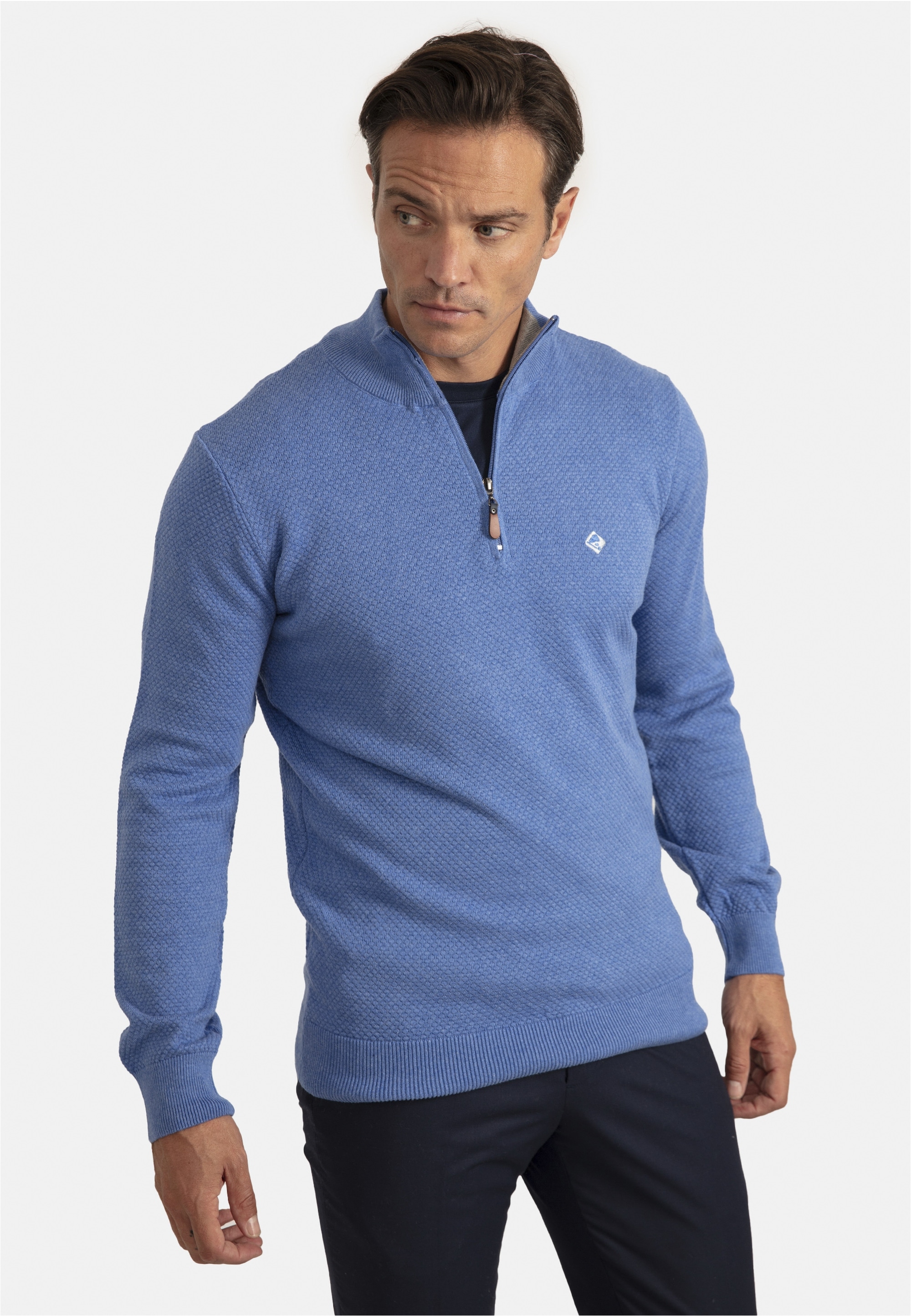 SIR RAYMOND TAILOR Strickpullover »Kate«, mit bequemem Troyer-Kragen