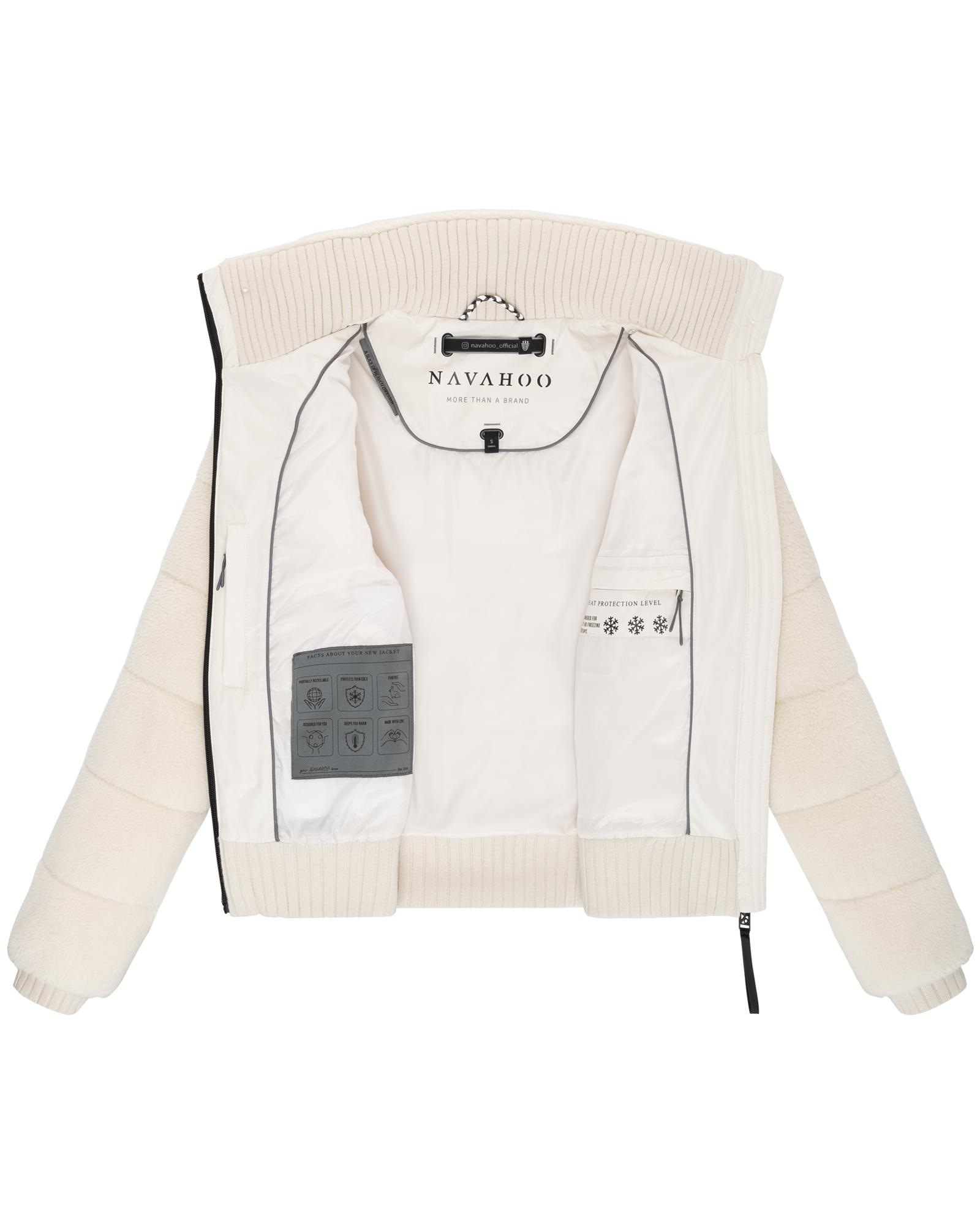 Navahoo Plüschjacke »Schneepuder 14«, warme Damen Teddyjacke für den Winter