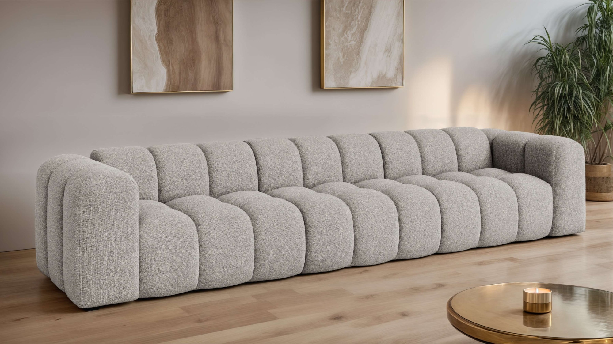 OTTO home Big-Sofa "XL KALLIE Design-Sofa mit Steppung, Bubble-Optik, Breite 340 cm" moderne Steppung, hoher Sitzkomfort und modernes Design