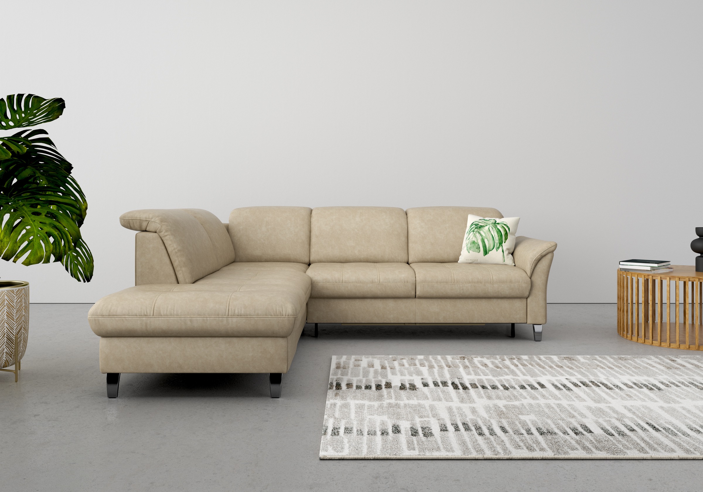 Thumbnail - sit&more Ecksofa "Maggiore L-Form" wahlweise mit Kopfteilverstellung, Bettfunktion und Stauraum