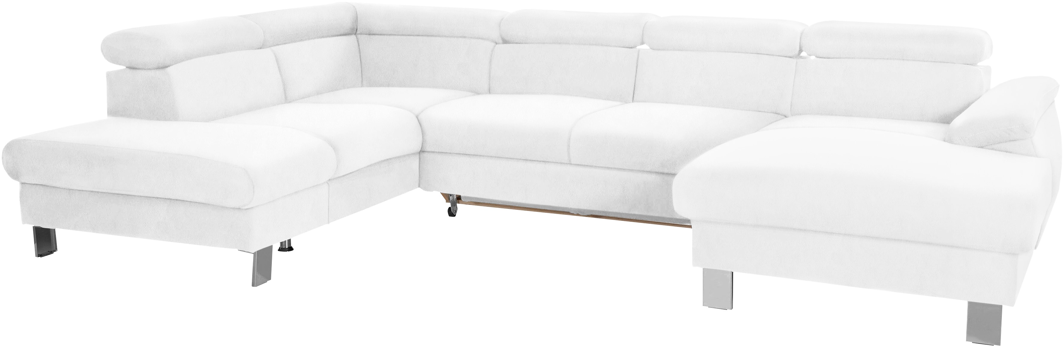 COTTA Wohnlandschaft "Komaris U-Form, B: 320 cm" mit Kopfteilverstellung, optional Schlaffunktion, Bettkasten & Licht