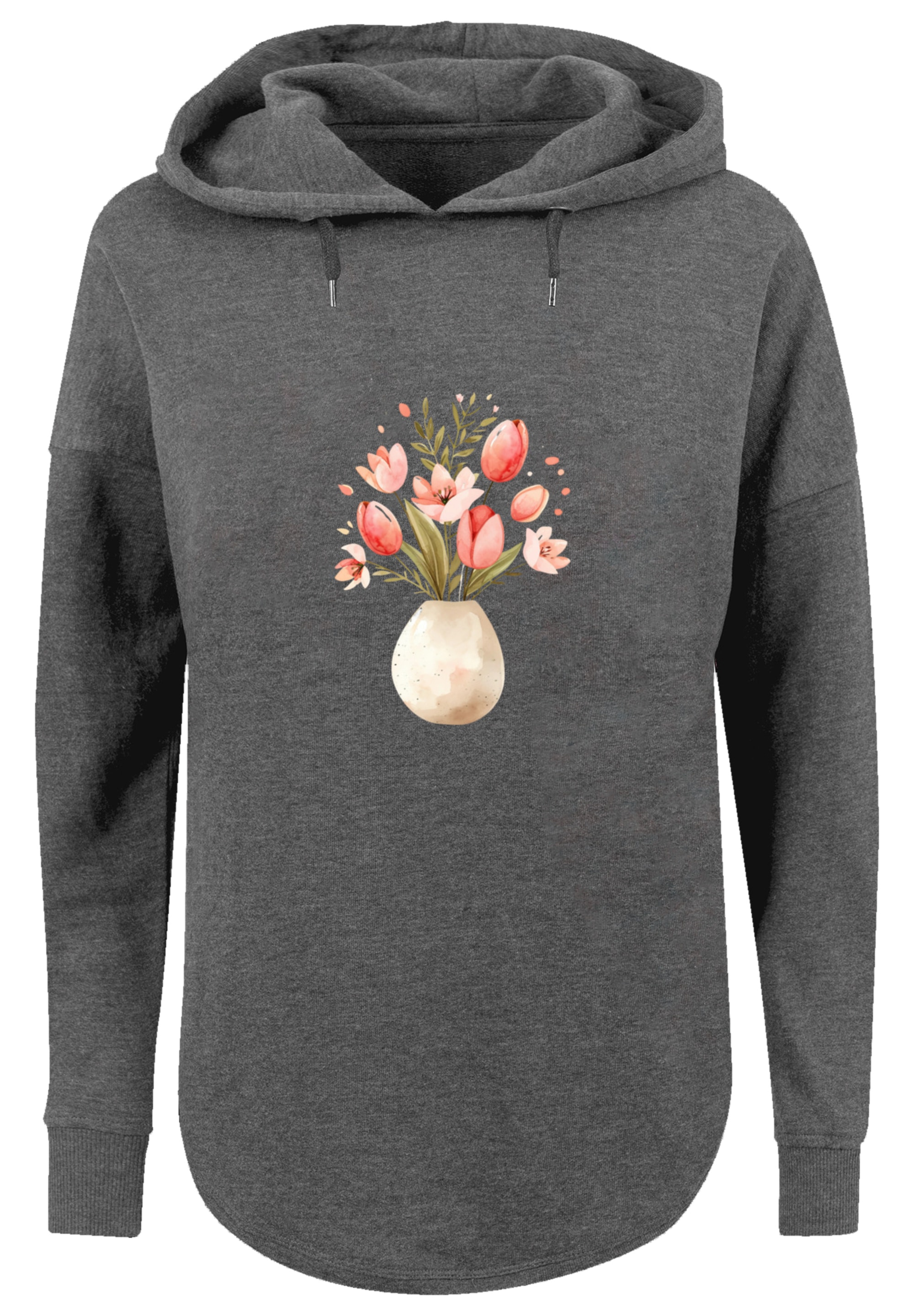 F4NT4STIC Kapuzenpullover »Rosa Frühlingsblumenstrauß in Vase«, Premium Qualität