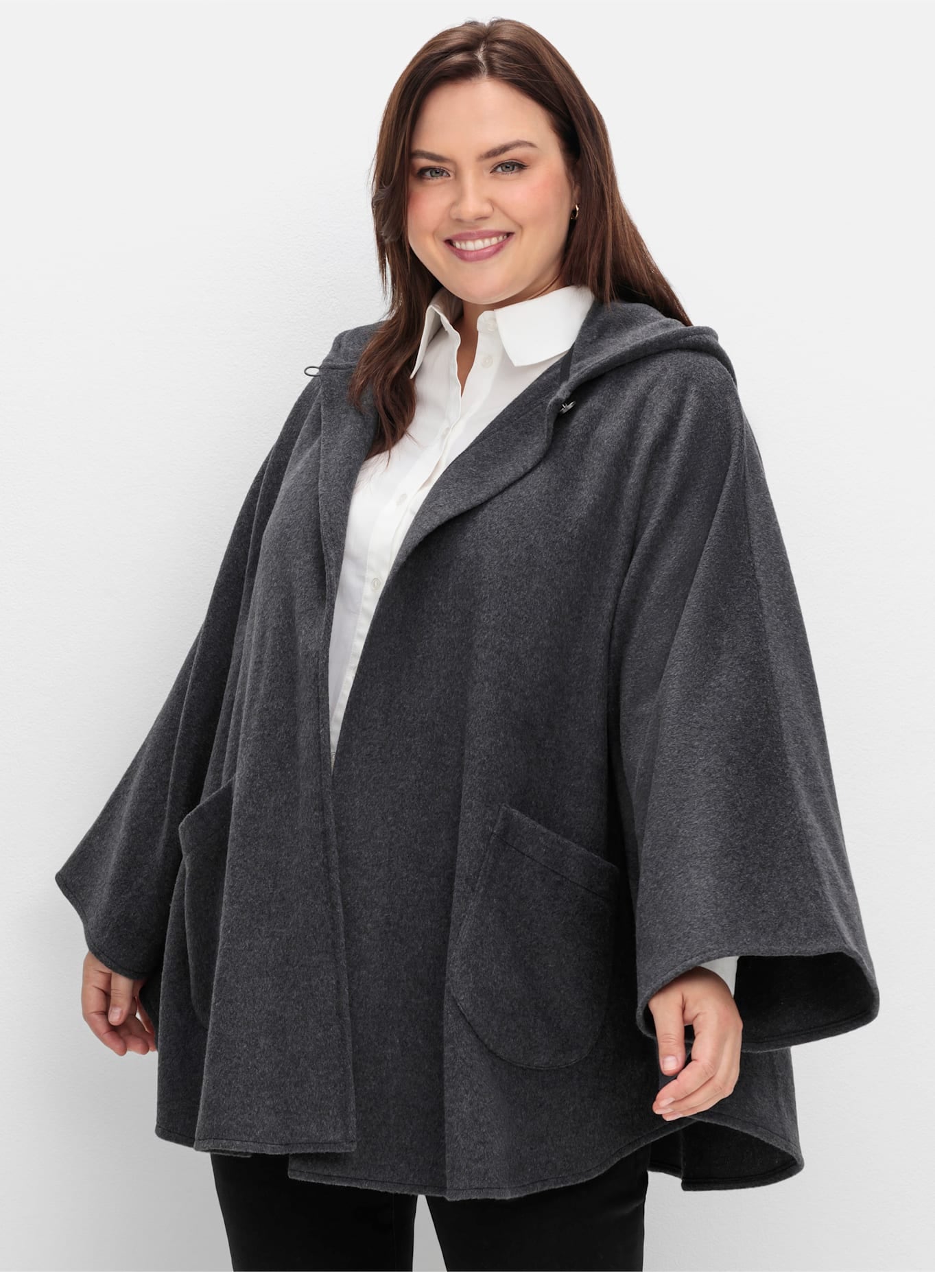 Sheego Cape mit Kapuze günstig online kaufen