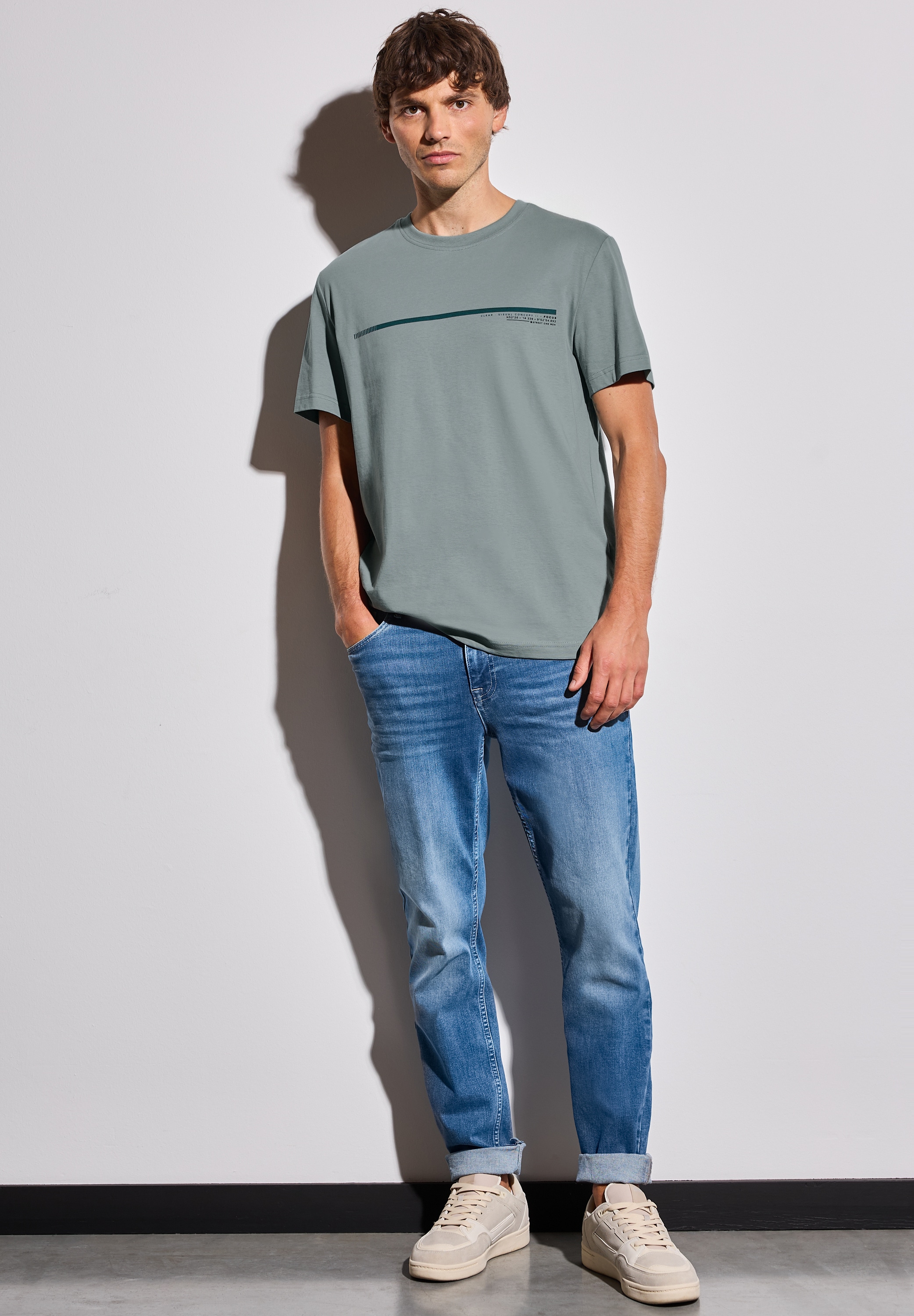 STREET ONE MEN T-Shirt, aus reiner Baumwolle